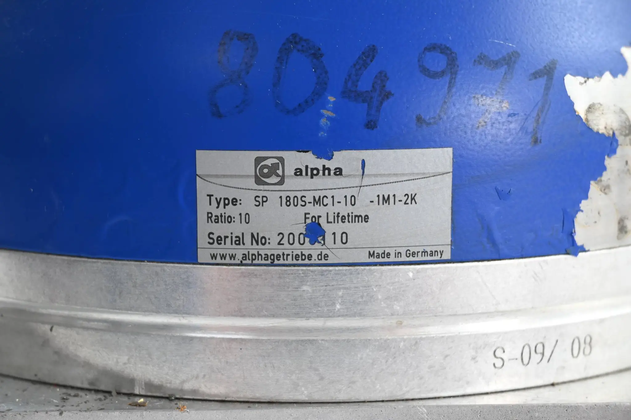 Wittenstein alpha Planetengetriebe SP 180S-MC1-10 -1M1-2K