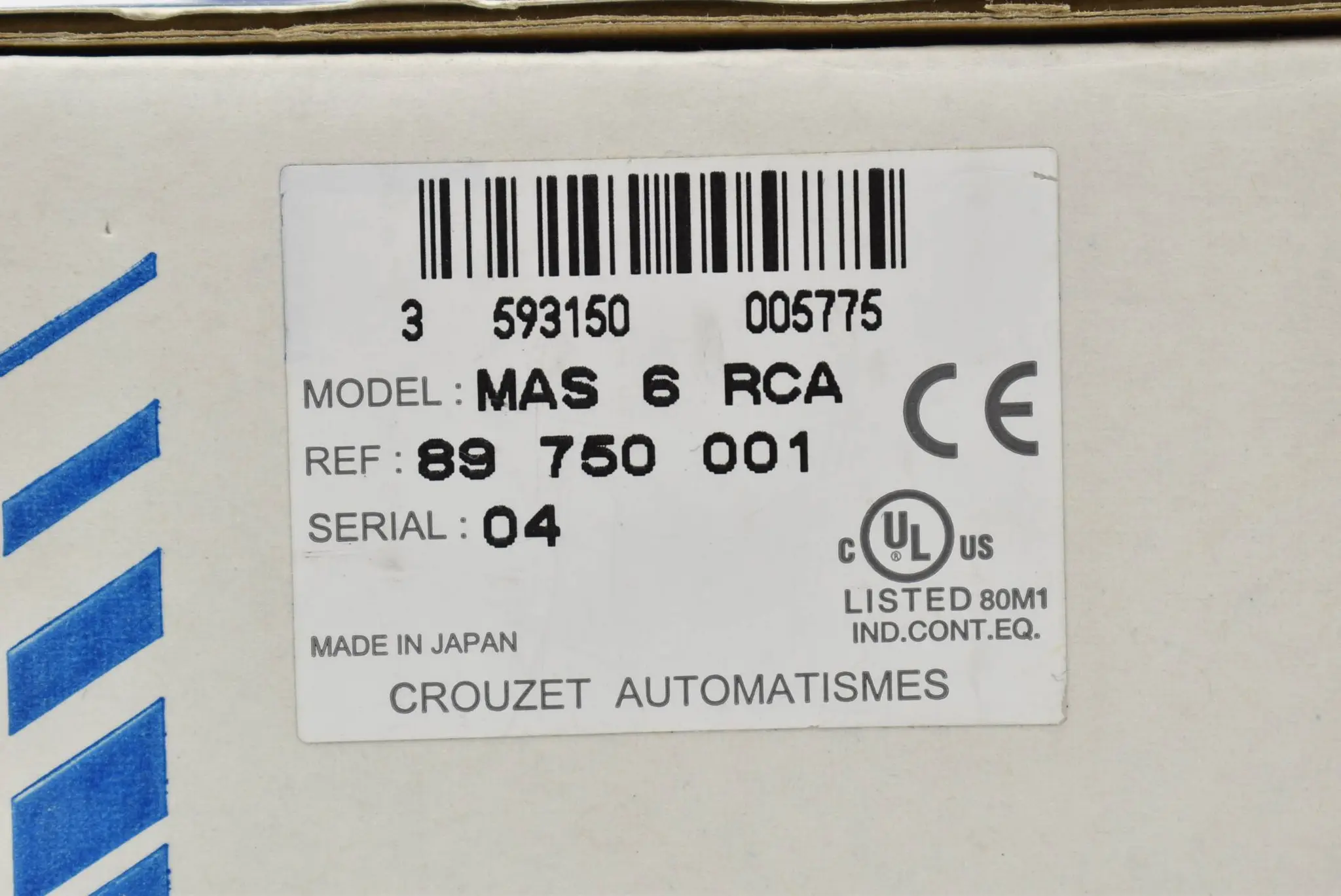 Produktfoto 1 von Mitsubishi electric Crouzet millenium AC100-240V 8A MAS 6 RCA ( 89750001 )