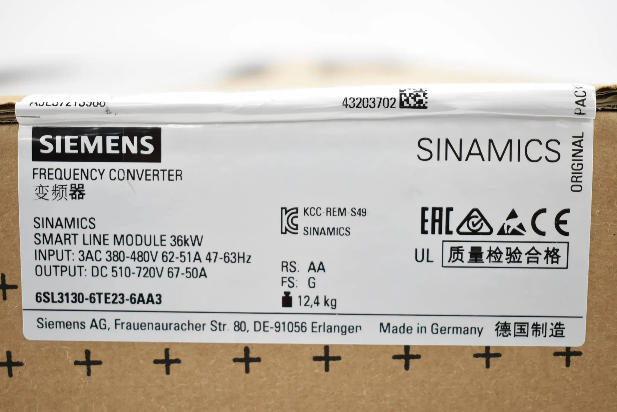Produktfoto 1 von Siemens sinamics smart Line Module 6SL3 130-6TE23-6AA3 ( 6SL3130-6TE23-6AA3 ) G