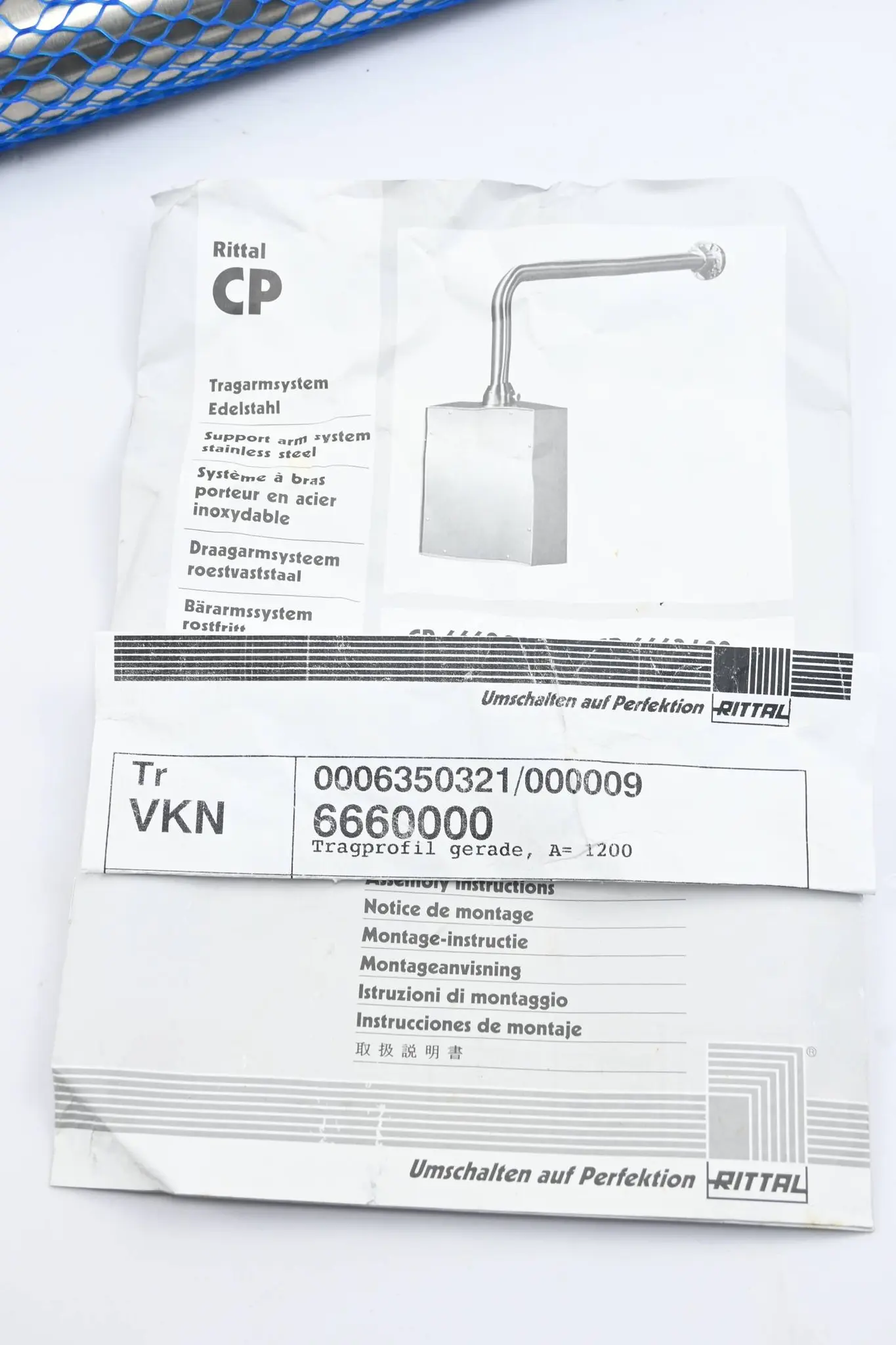 Produktfoto 1 von Rittal Tragarmsystem Edelstahl Tragprofil gerade A=1200 ( CP 6660000 )