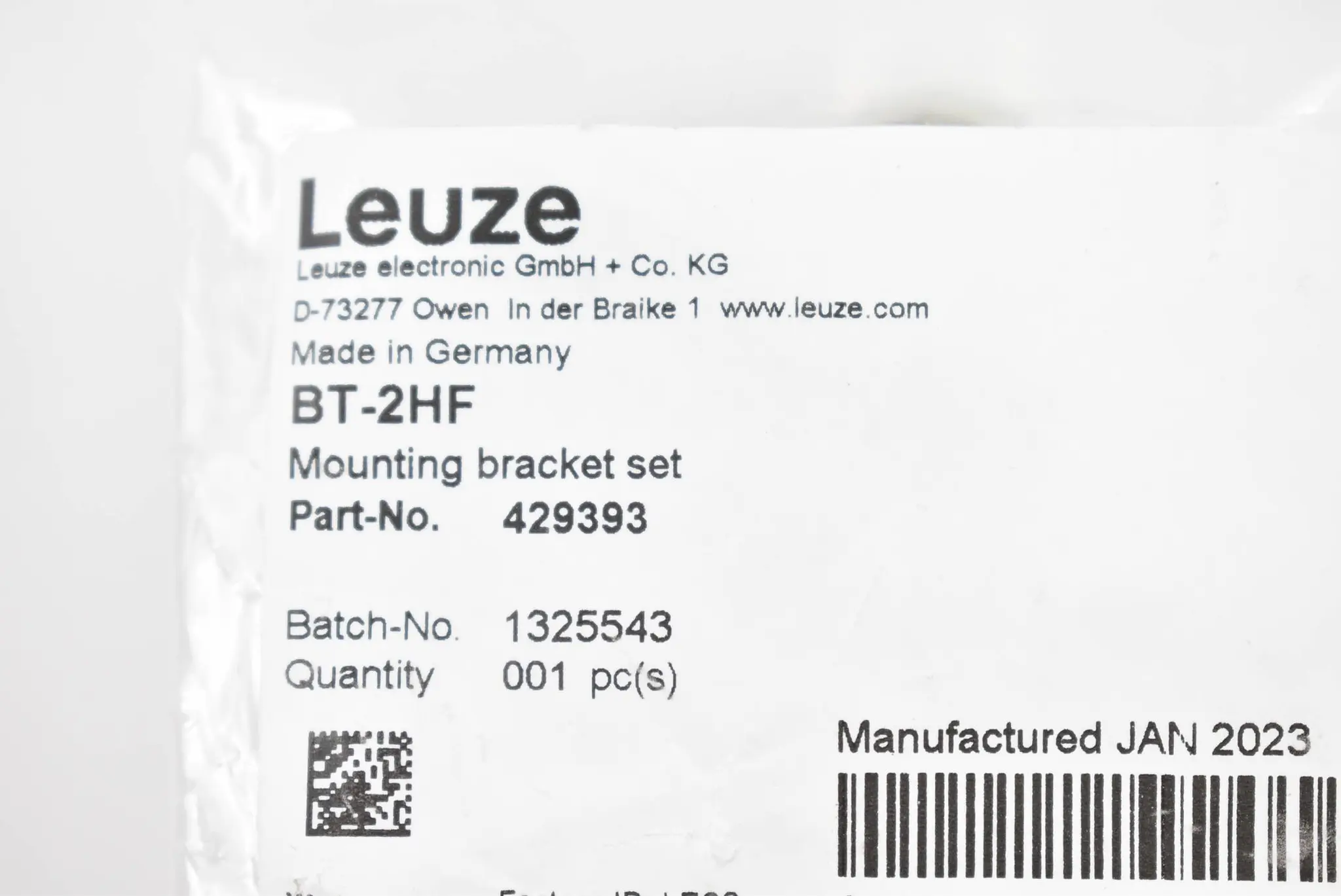 Produktfoto 1 von Leuze BT-2HF Set Halterung 429393