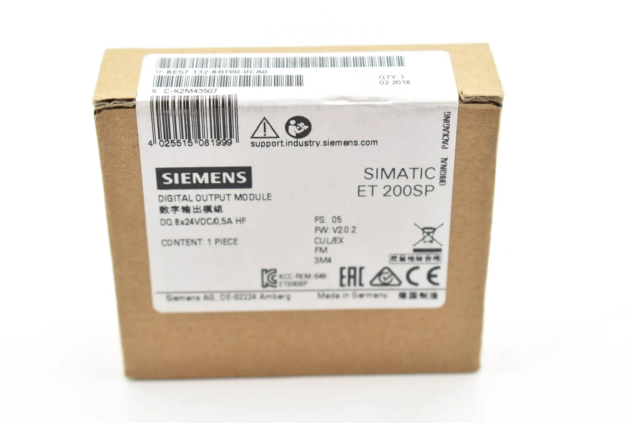 Produktfoto 1 von Siemens simatic ET 200SP 6ES7 132-6BF00-0CA0 ( 6ES7132-6BF00-0CA0 ) FS.5
