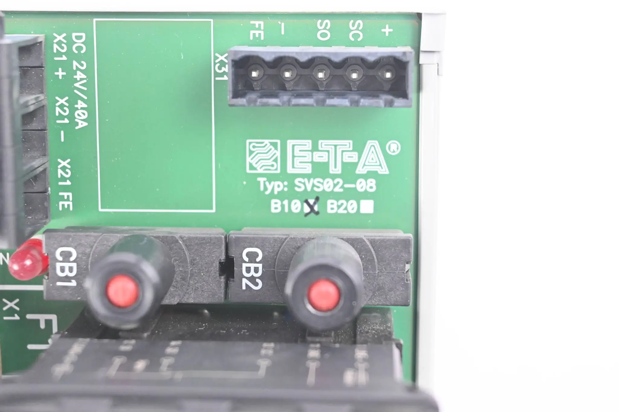 Produktfoto 1 von E-T-A ETA Stromverteilungssystem konfiguriert SVS02-08 inkl. ESX10 + SB-S11