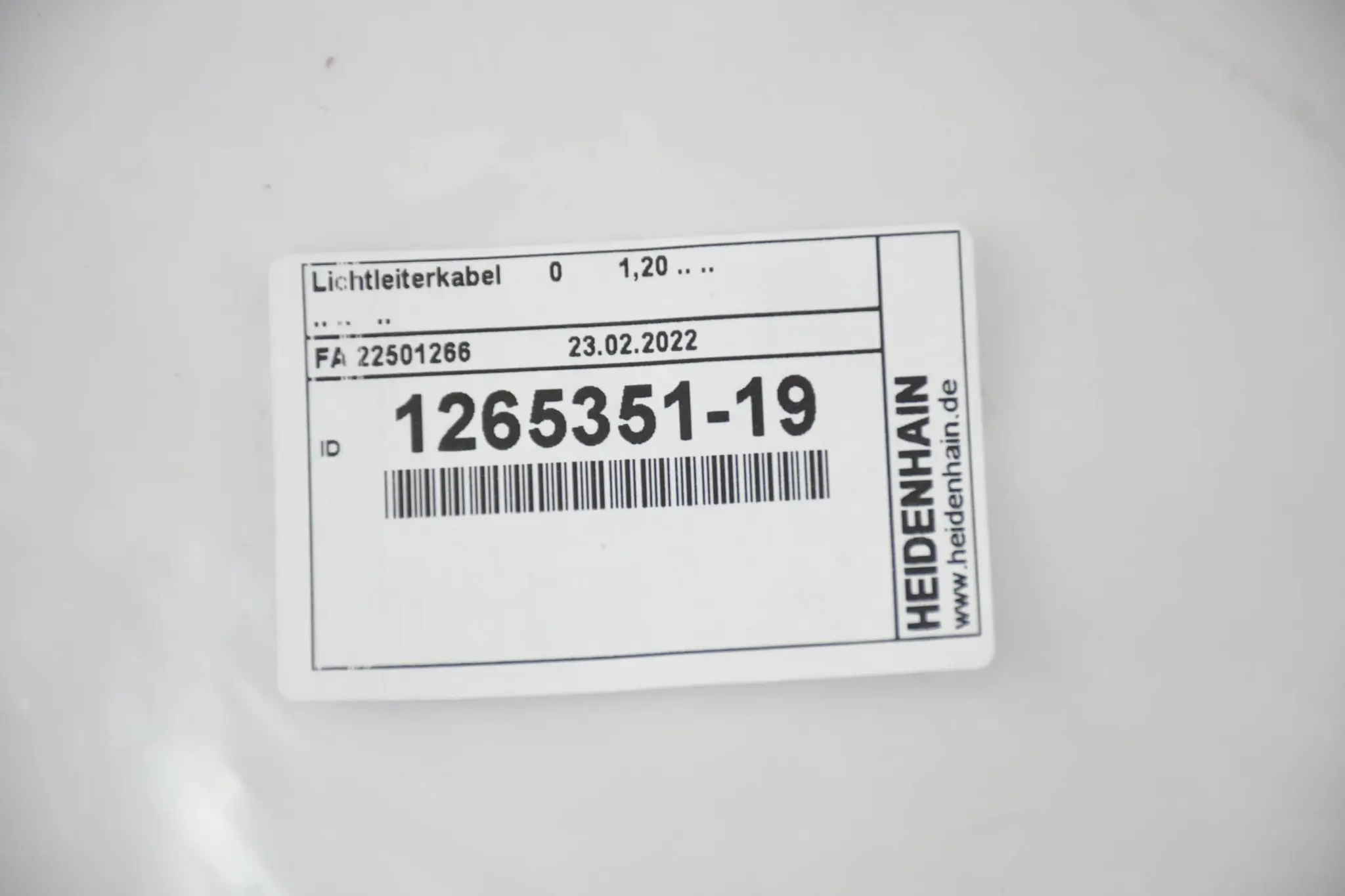 Produktfoto 1 von Heidenhain Lichtleiterkabel 1265351-19 ( 126 5351-19 ) 1,2m