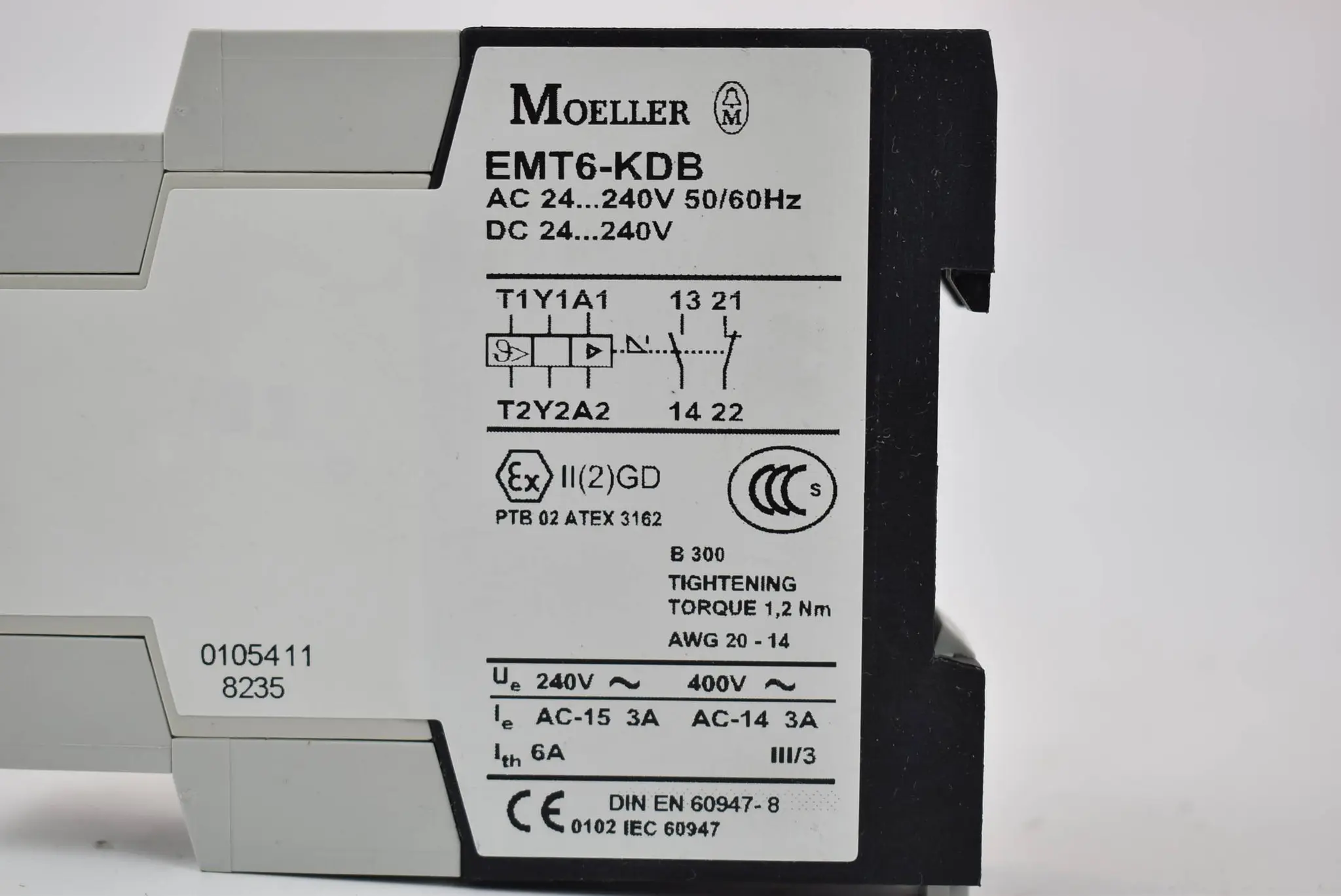 Produktfoto 1 von Moeller Thermistor Maschinenschutzrelais 24-240V AC/DC 50/60Hz EMT6-KDB