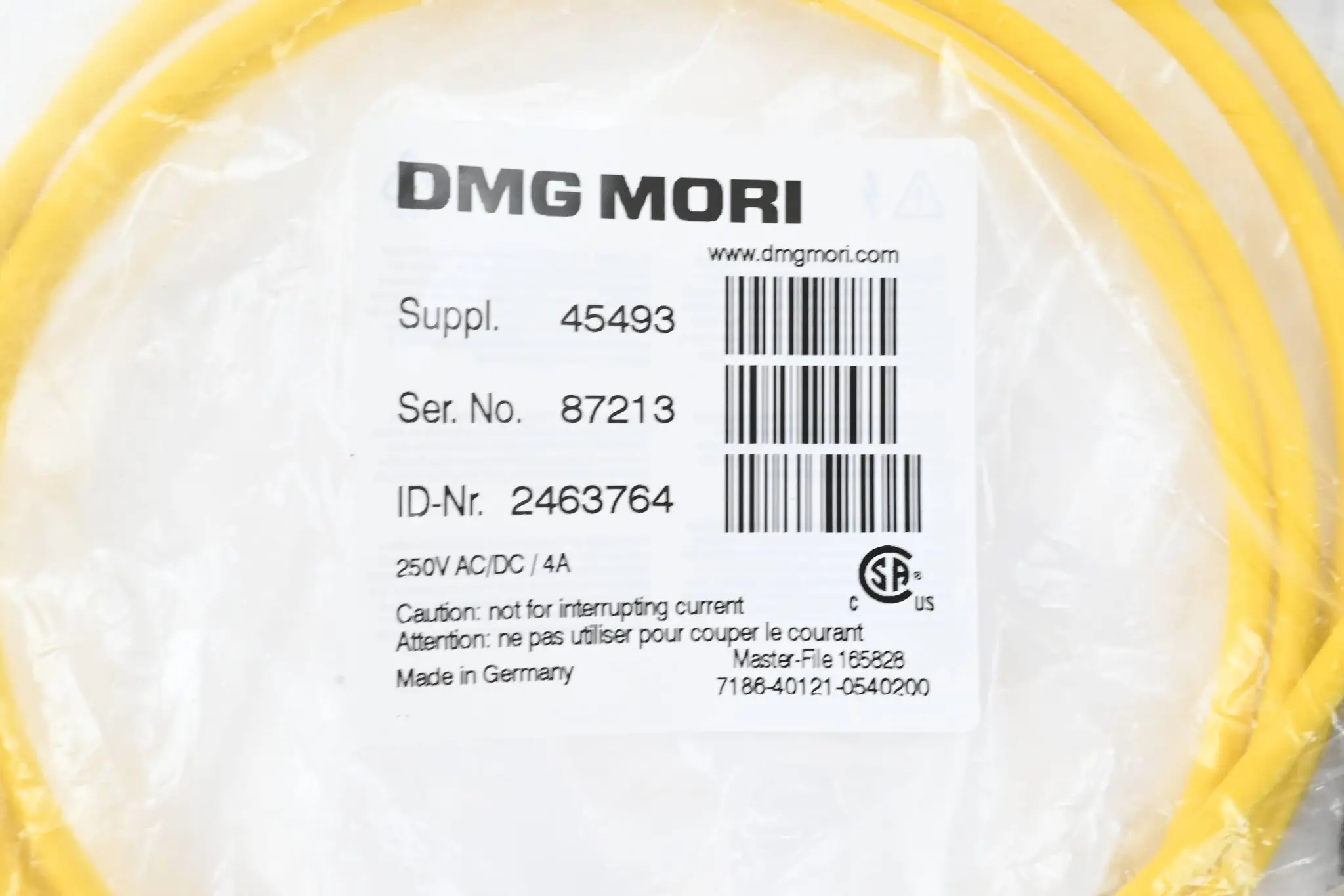 Produktfoto 1 von DMG Mori Kabel 45493 ( 2463764 ) 7186-40121-0540200