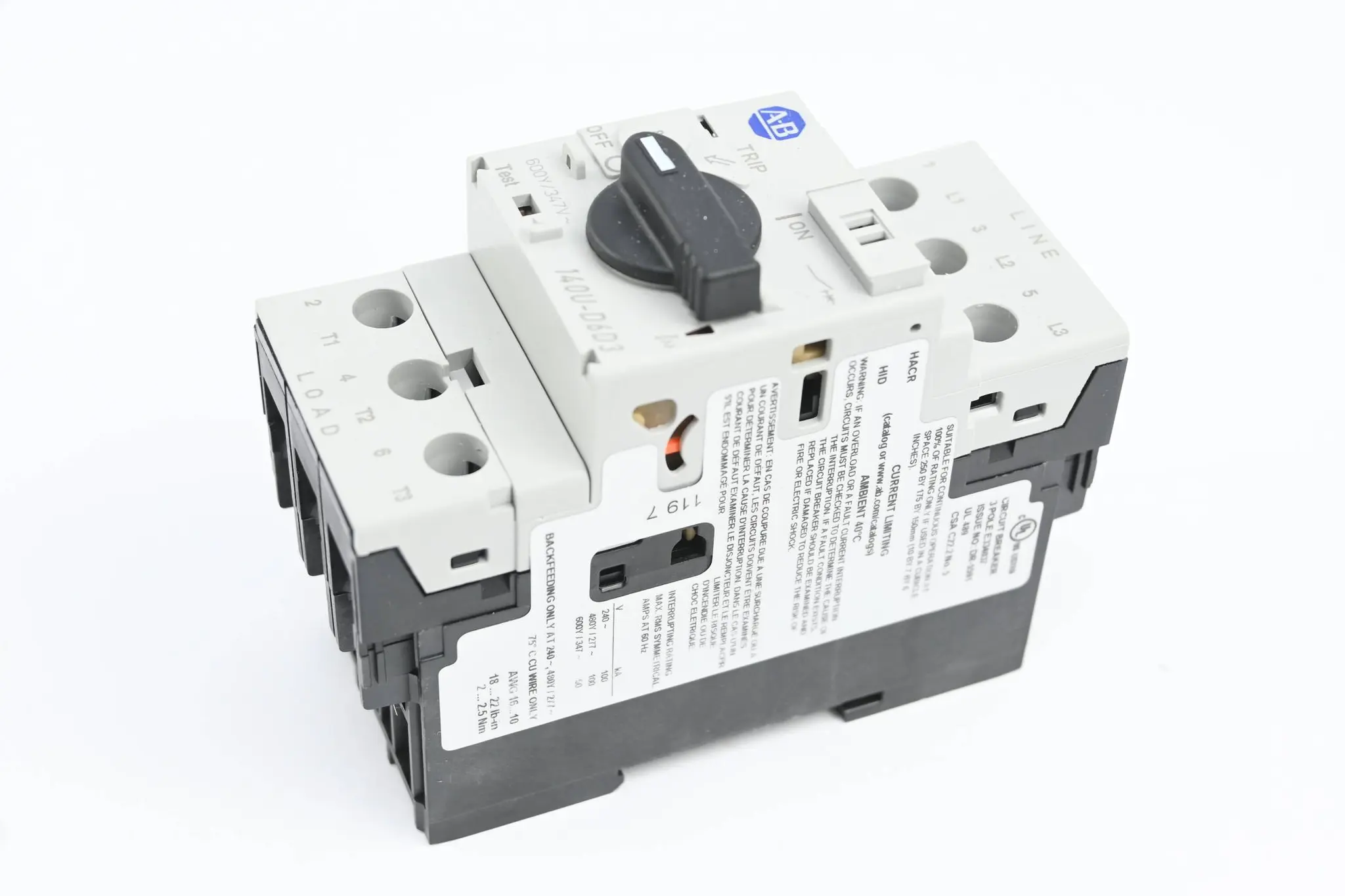 Produktfoto 1 von Allen Bradley Leistungsschalter 140U-D6D3-B80
