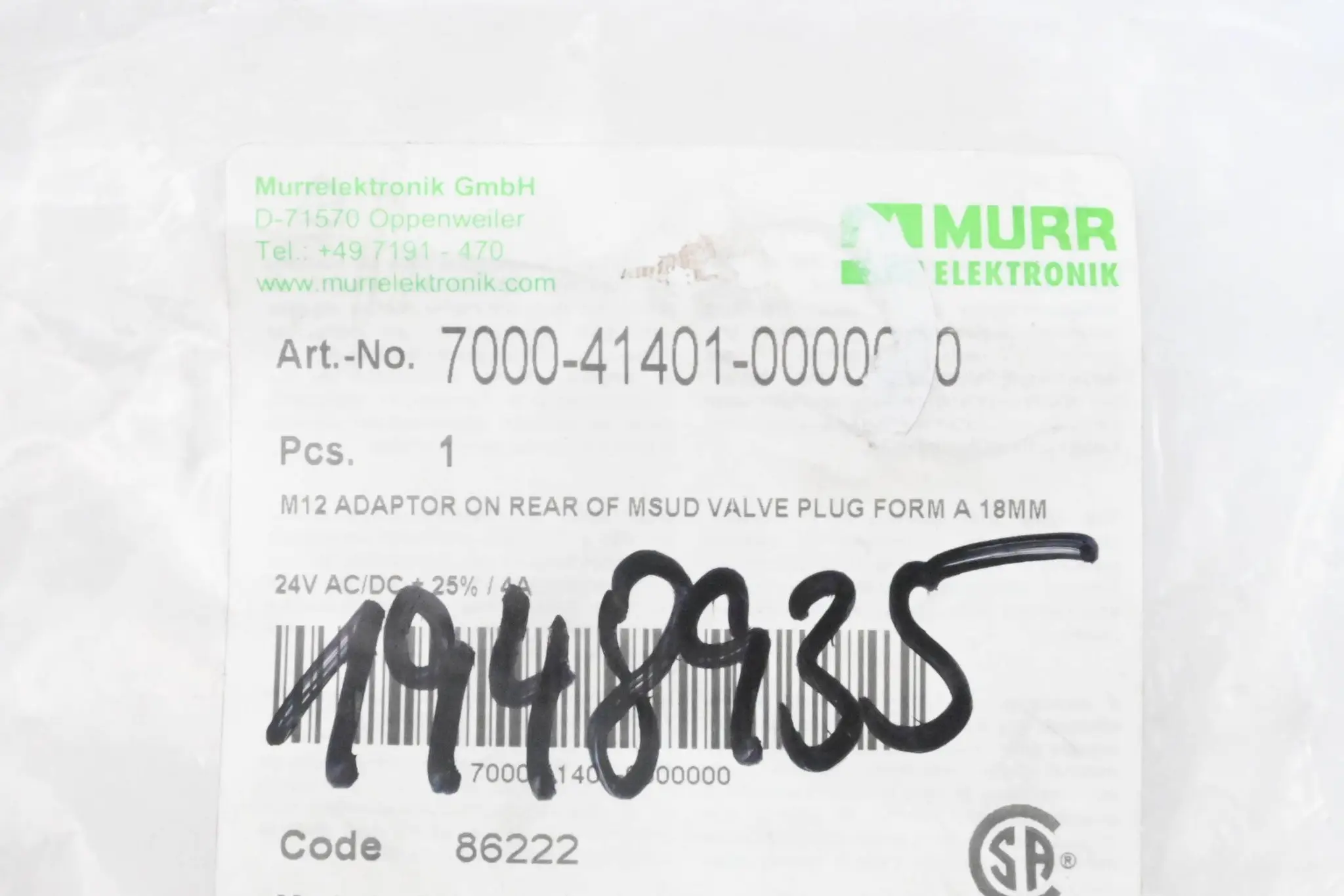 Produktfoto 1 von Murr Elektronik Adapter 7000-41401-0000000