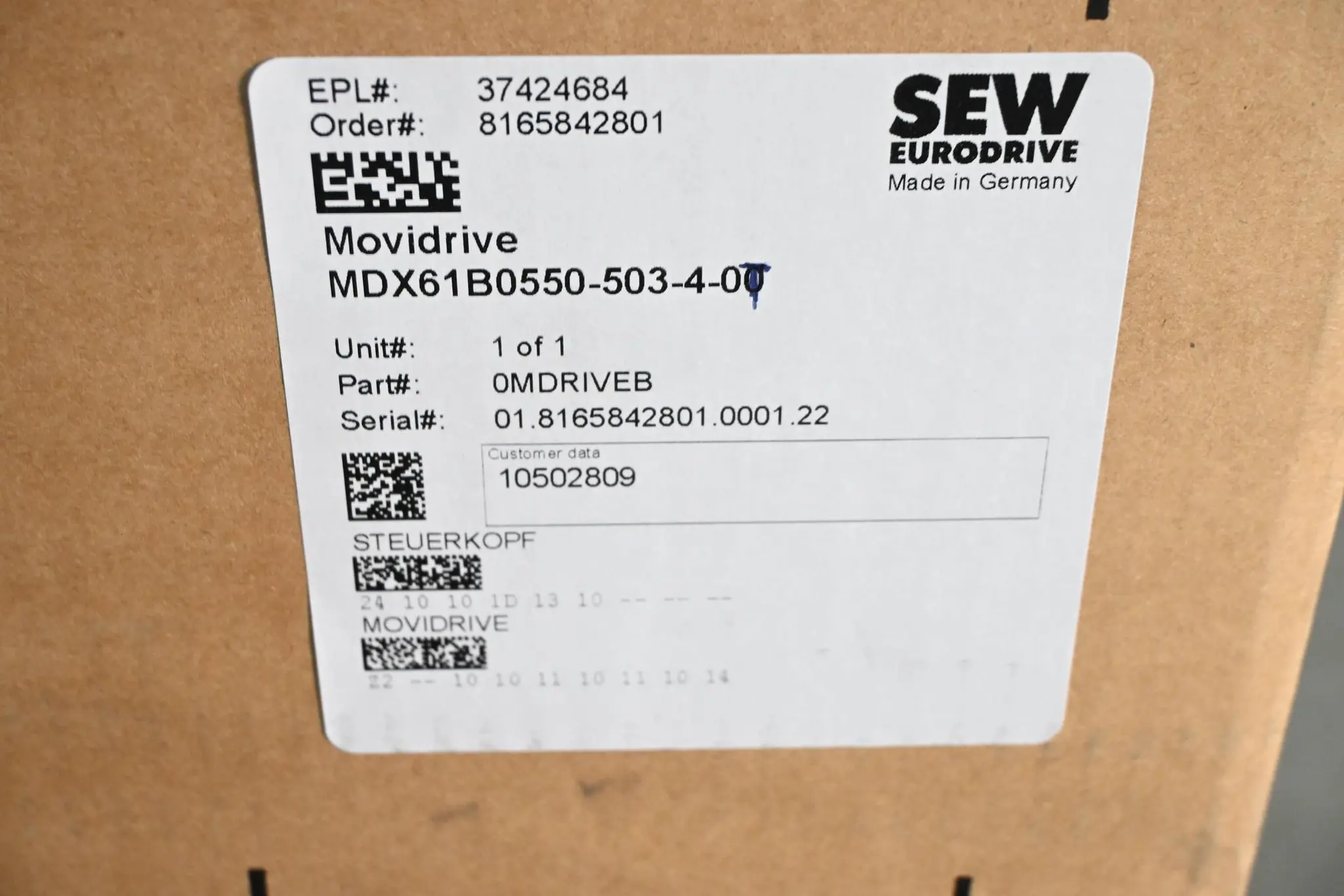 Produktfoto 1 von SEW-Eurodrive Movidrive Umrichter MDX61B0550-503-4-0T