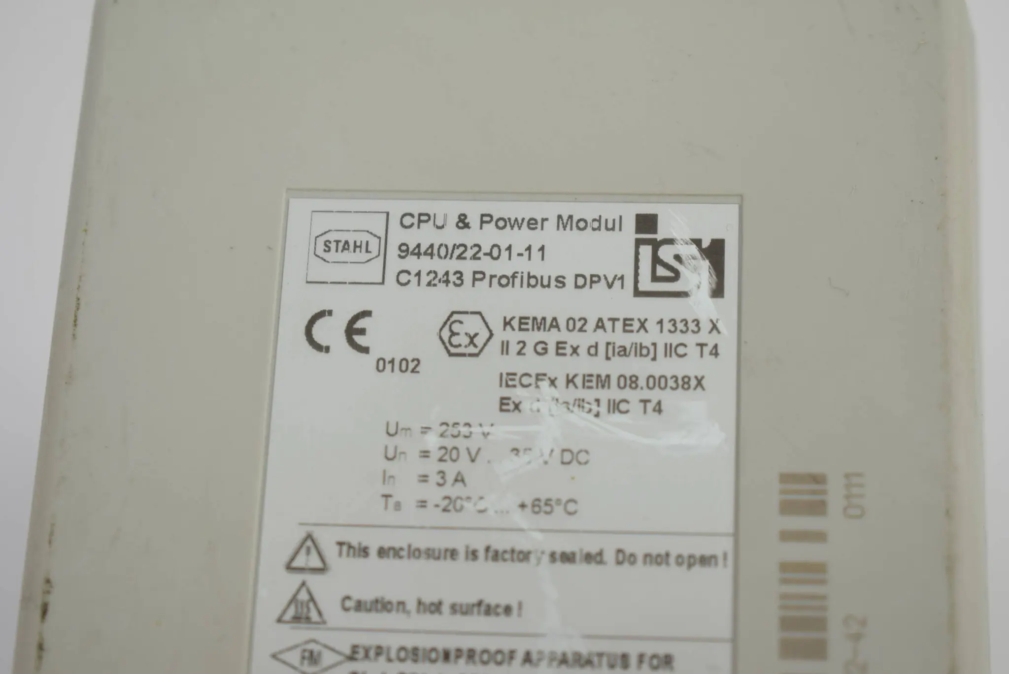 Produktfoto 1 von Stahl CPU & Power Modul 9440/22+01-11 C1243 Profibus DPV1