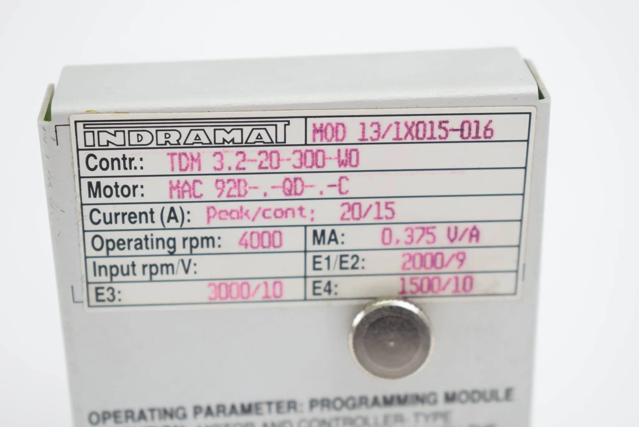 Produktfoto 1 von Indramat programmierbares Modul Mod 13/1X015-016