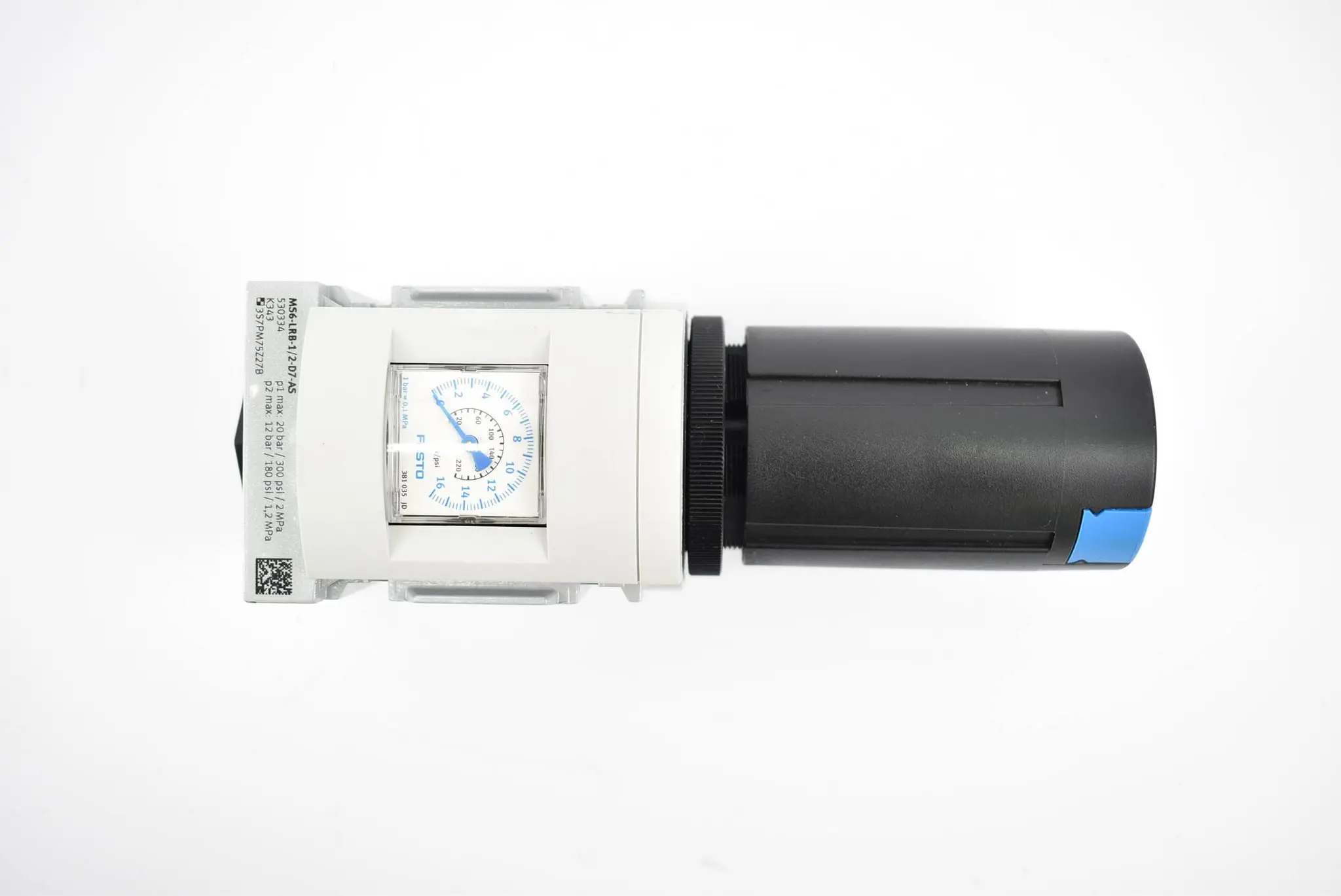 Produktfoto 1 von Festo Druckregelventil 0,8-20 bar 5500 l/min. MS6-LRB-1/2-D7-AS ( 530334 )