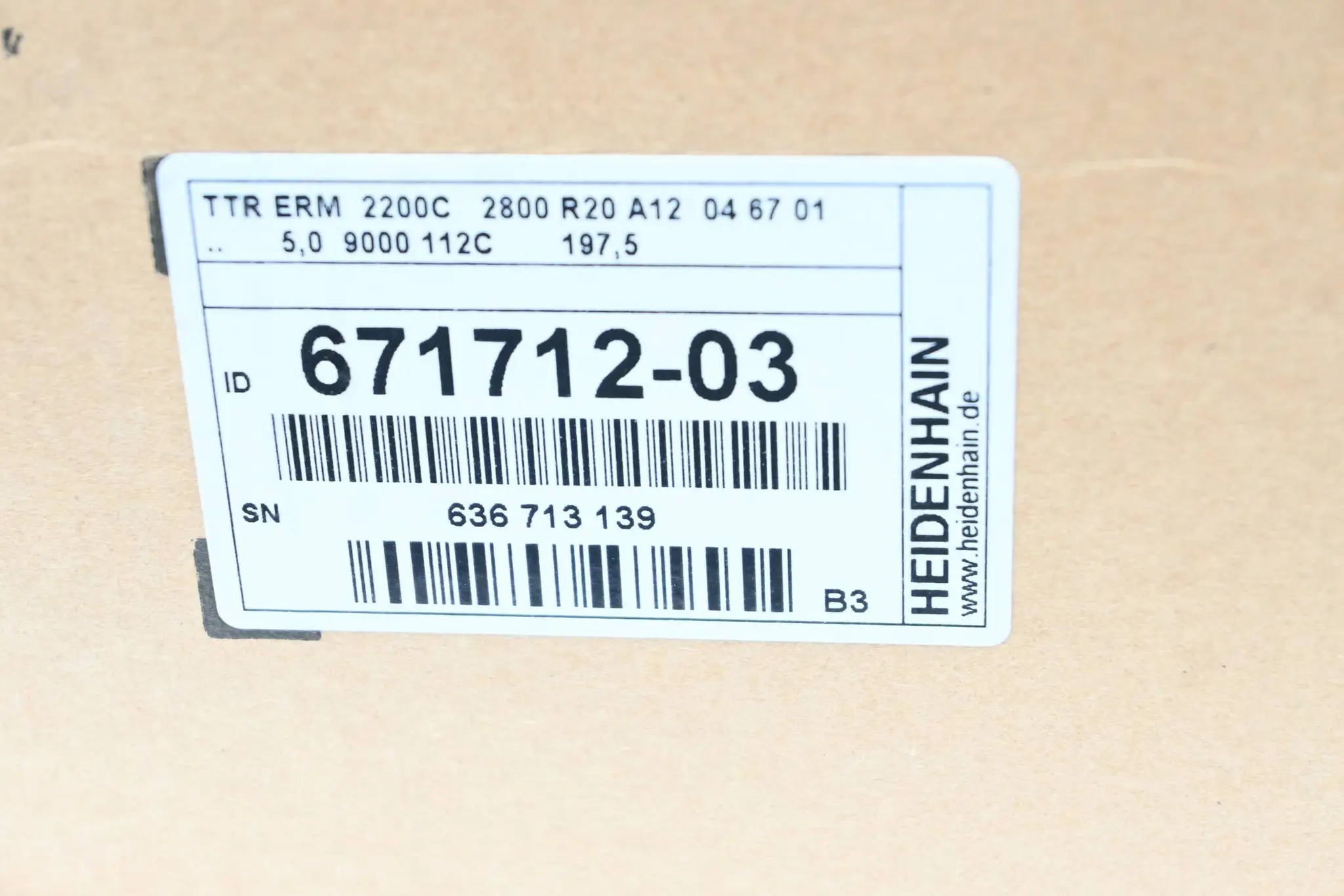 Produktfoto 1 von Heidenhain Teilungstrommel mit Zentrierbund TTR ERM 2200C ( 671712-03 ) Ver. B3