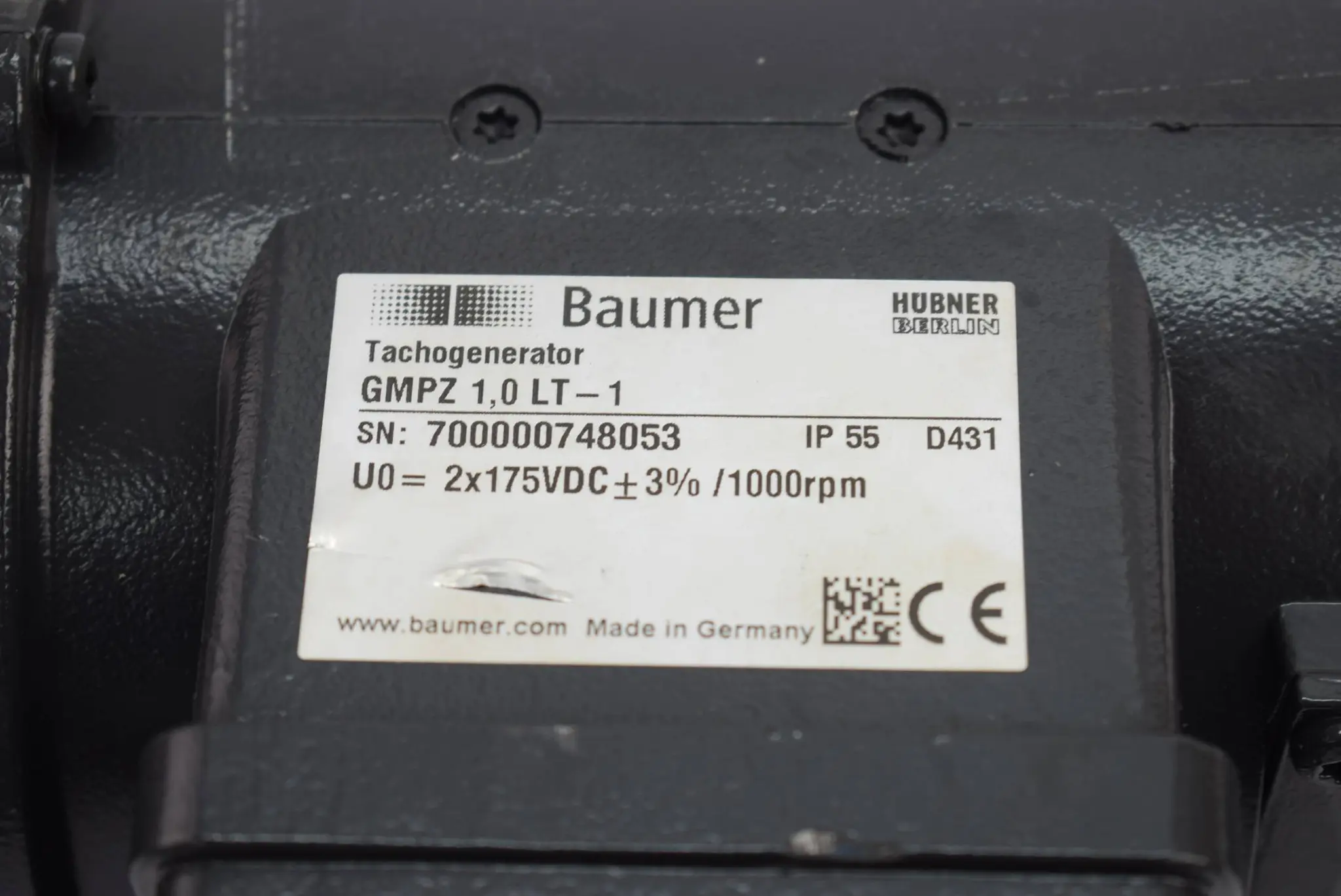 Produktfoto 1 von Baumer Hübner Berlin Tachogenerator GMPZ 1,0 LT-1 ( GMPZ1,0 LT-1 )