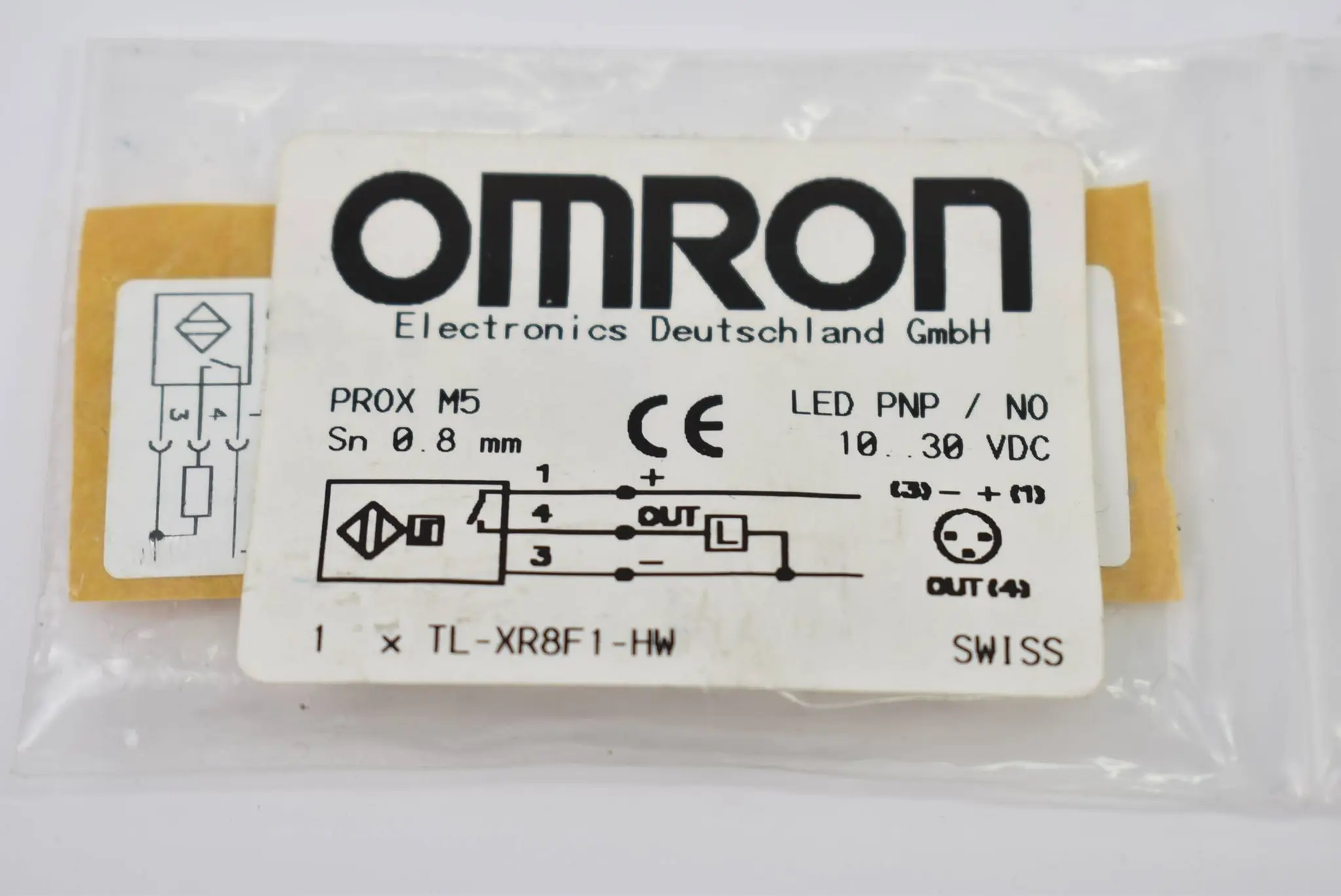 Produktfoto 1 von Omron PROX M5 0.8mm 10-30VDC Sensor TL-XR8F1-HW