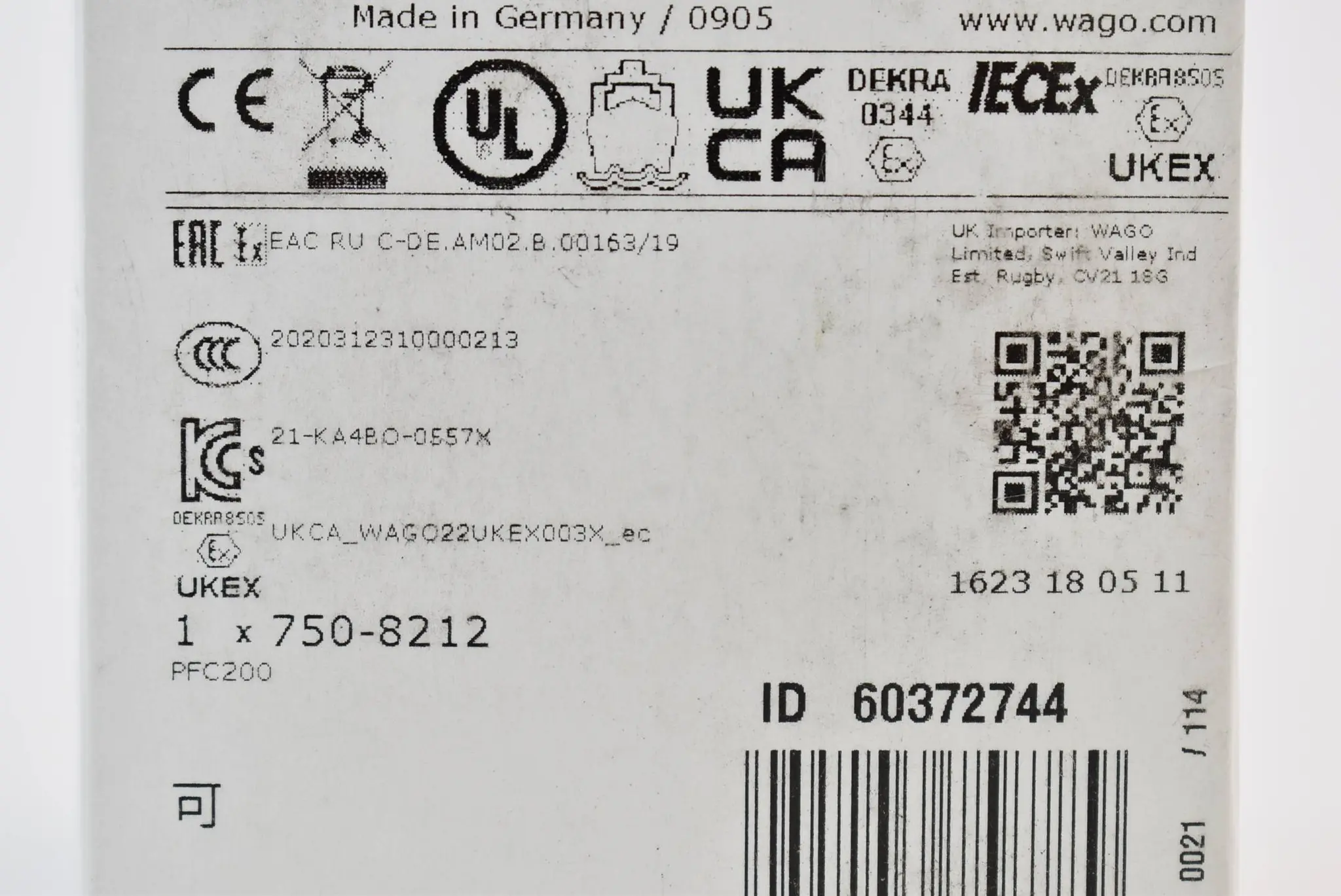 Produktfoto 1 von Wago I/O-System PFC200 Controller 2. Generation 2x Ethernet RS-232/-485 750-8212