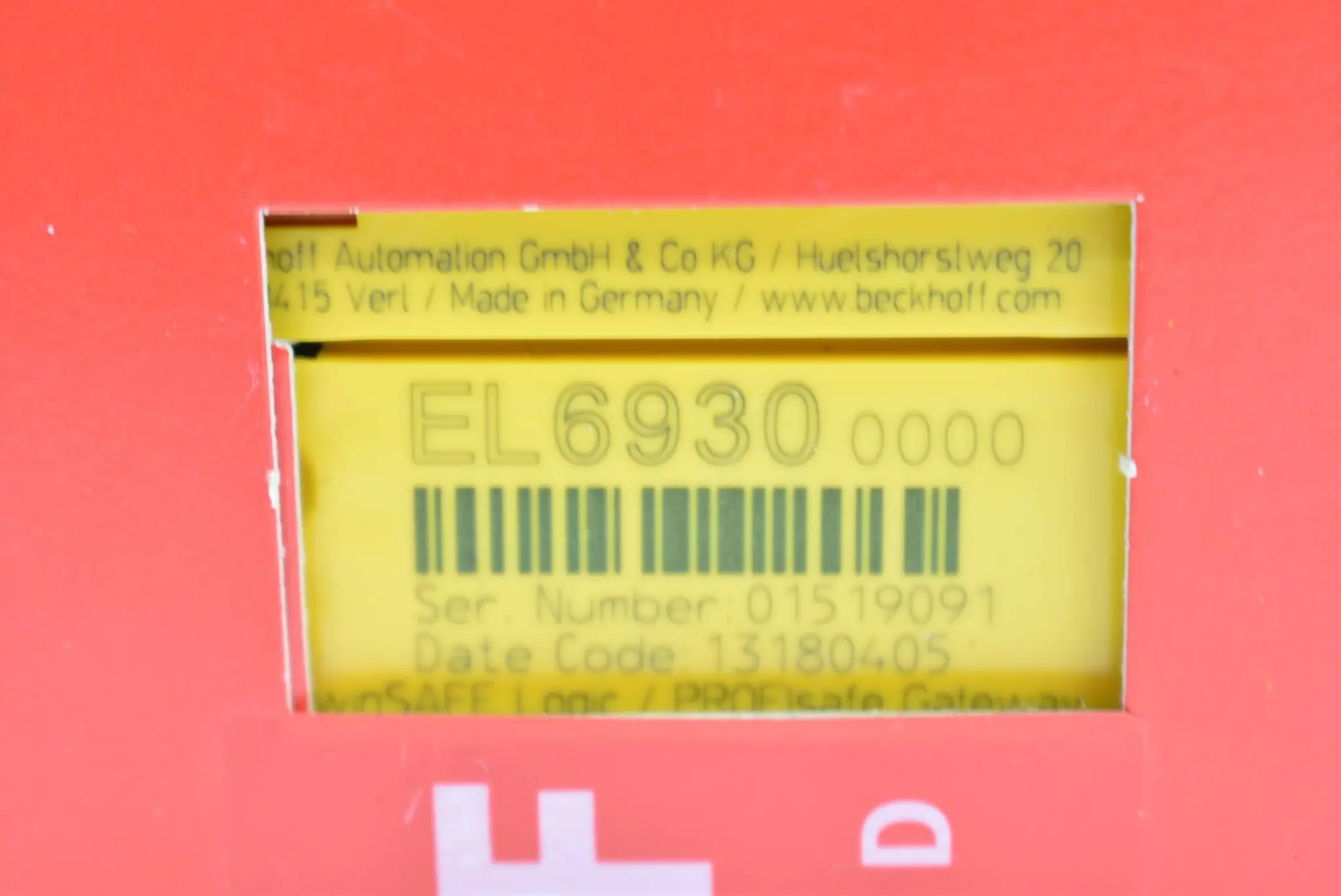 Produktfoto 1 von Beckhoff EtherCAT-Klemme Kommunikations-Interface TwinSafe EL6930 ( EL 6930 )