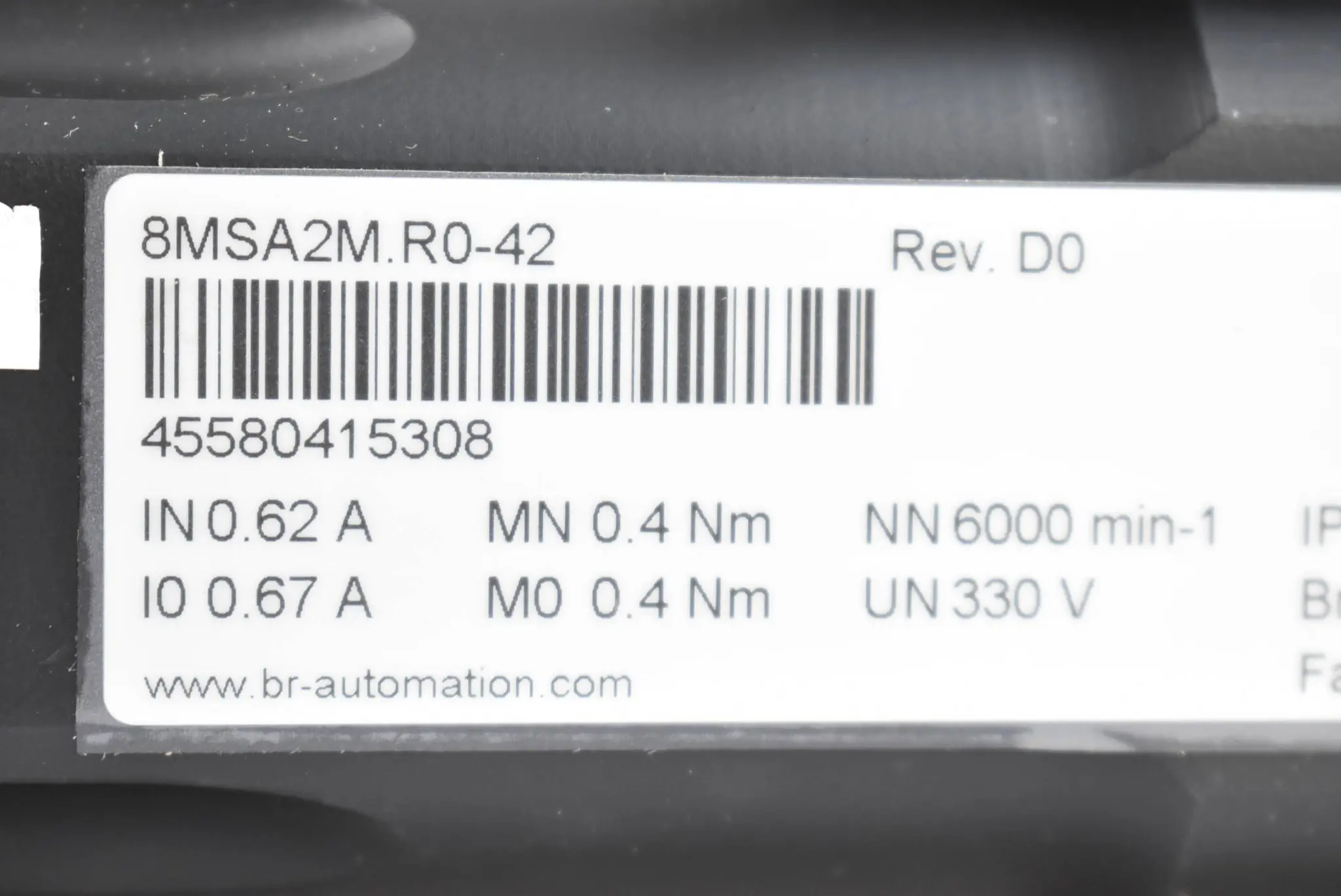 Produktfoto 1 von B&R Servomotor 8MSA2M.R0-42 Rev.D0