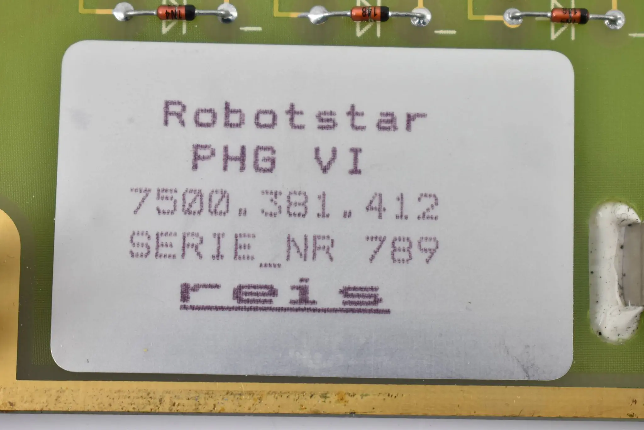 Produktfoto 1 von Reis für Robotstar PHG VI Front + Membrane ( 7500.381.412 )