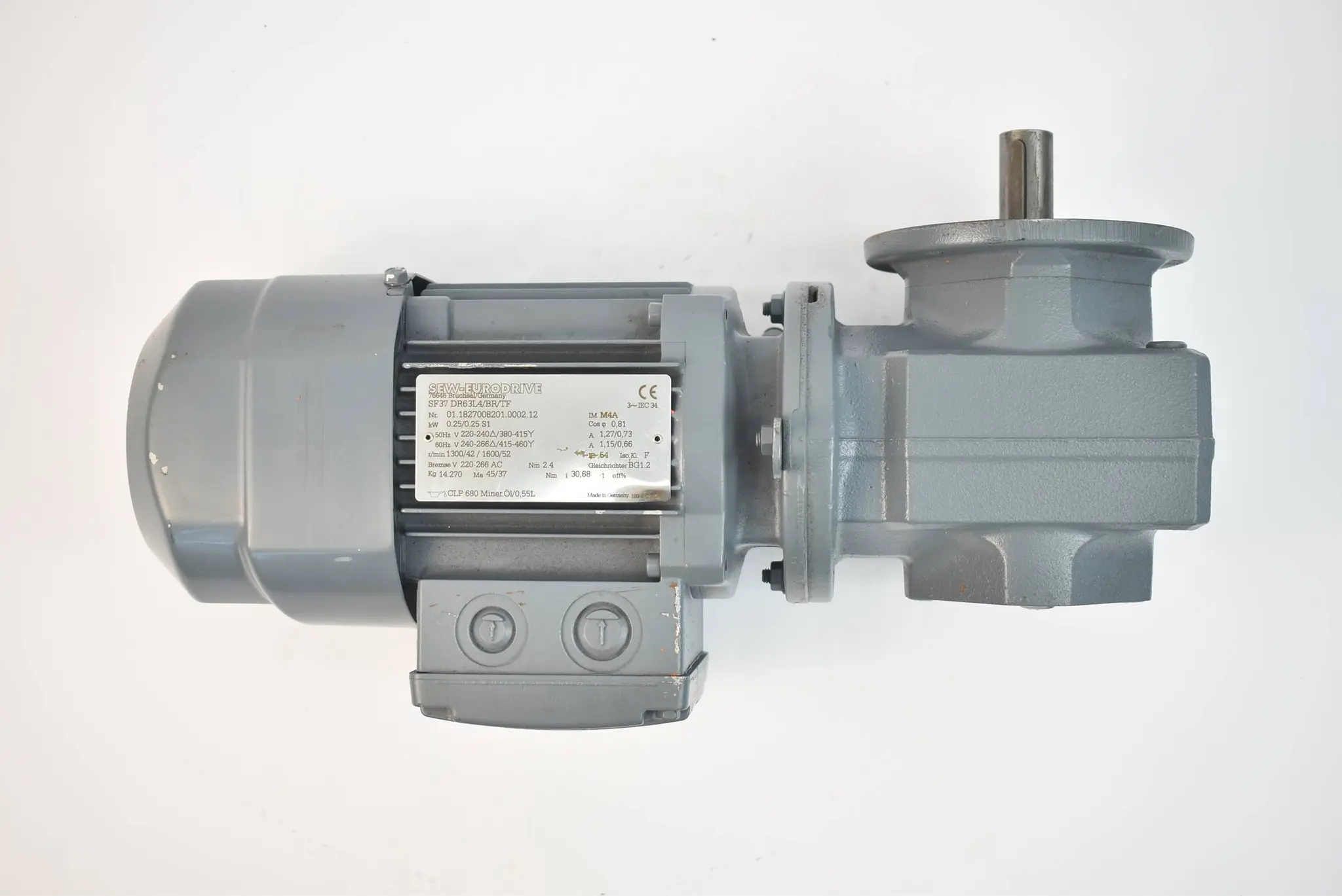 Produktfoto 1 von SEW eurodrive Getriebemotor SF37 DR63L4/BR/TF ( 0,25kW 1300-1600r/min. )