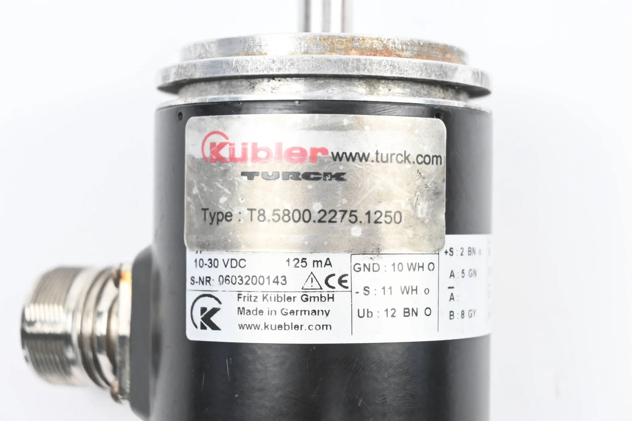 Produktfoto 1 von Kübler Turck Drehgeber T8.5800.2275.1250 ( 10-30 VDC 125mA )