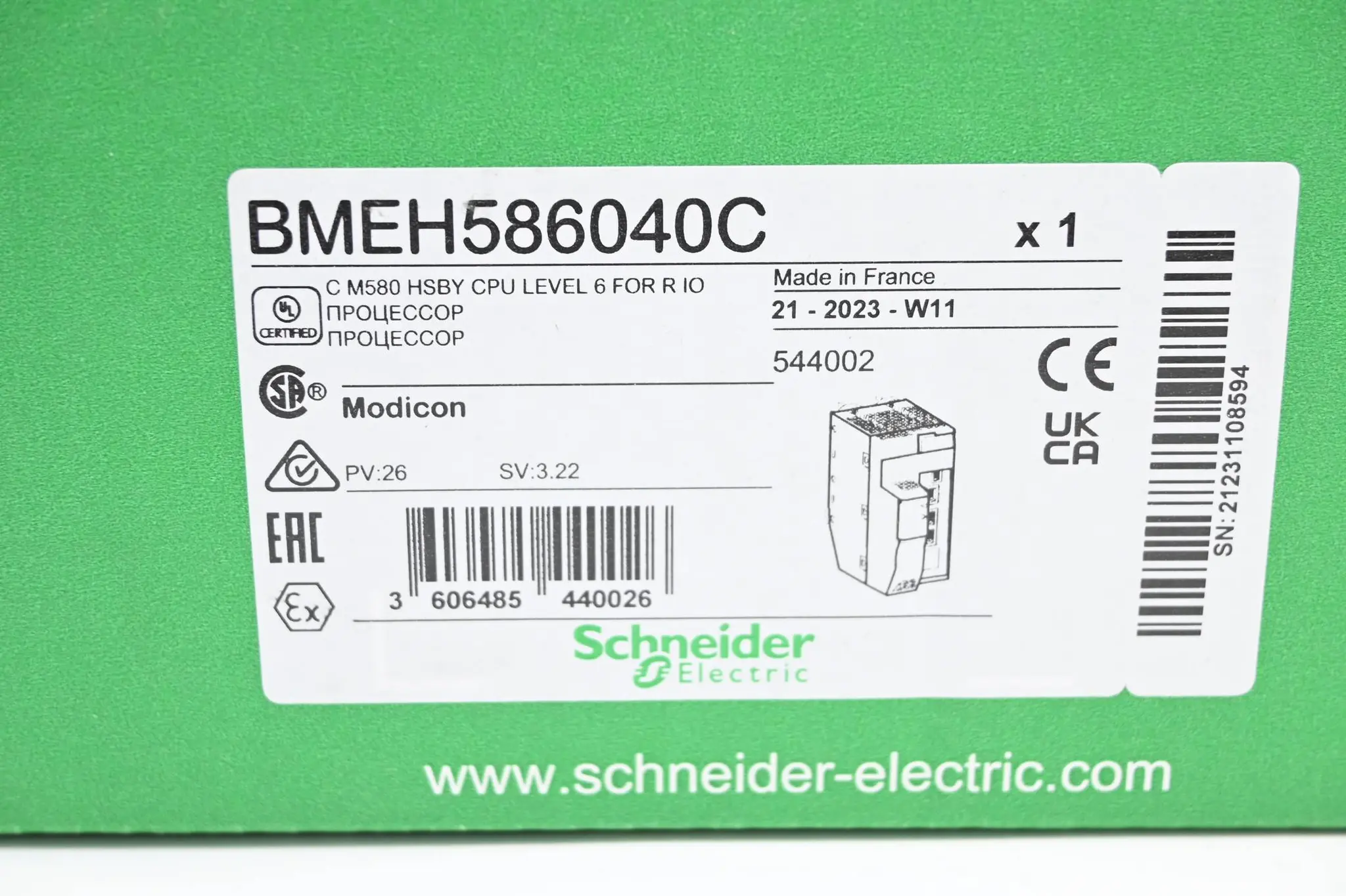 Produktfoto 1 von Schneider Electric Modicon M580 HSBY-CPU-Modul BMEH586040C ( 544002 )