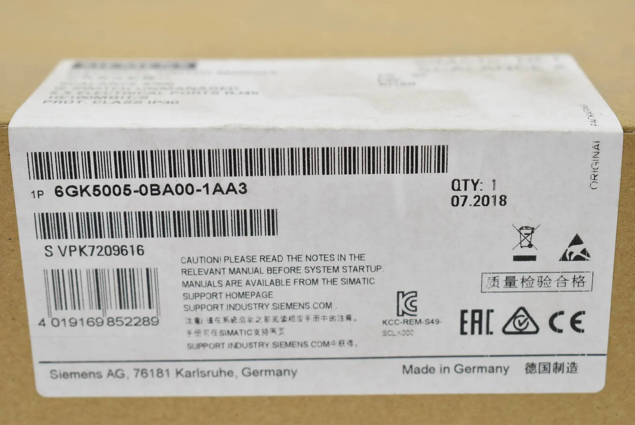 Produktfoto 1 von Siemens scalance X005 24VDC 6GK5 005-0BA00-1AA3 ( 6GK5005-0BA00-1AA3 )