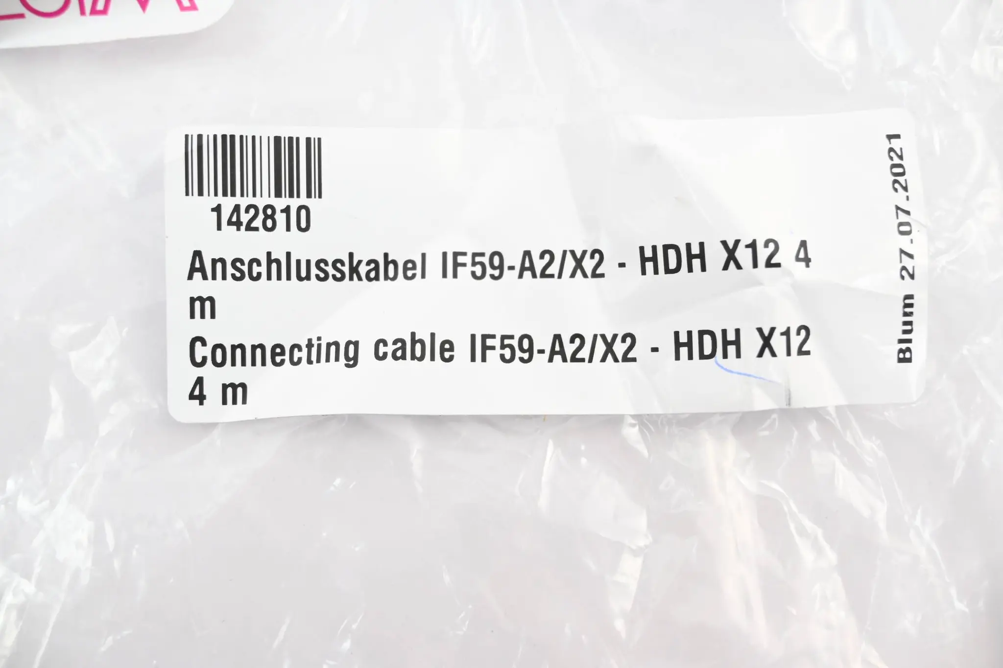 Produktfoto 1 von Blum Anschlusskabel IF59-A2/X2-HDH X12 ( 142810 ) 4m