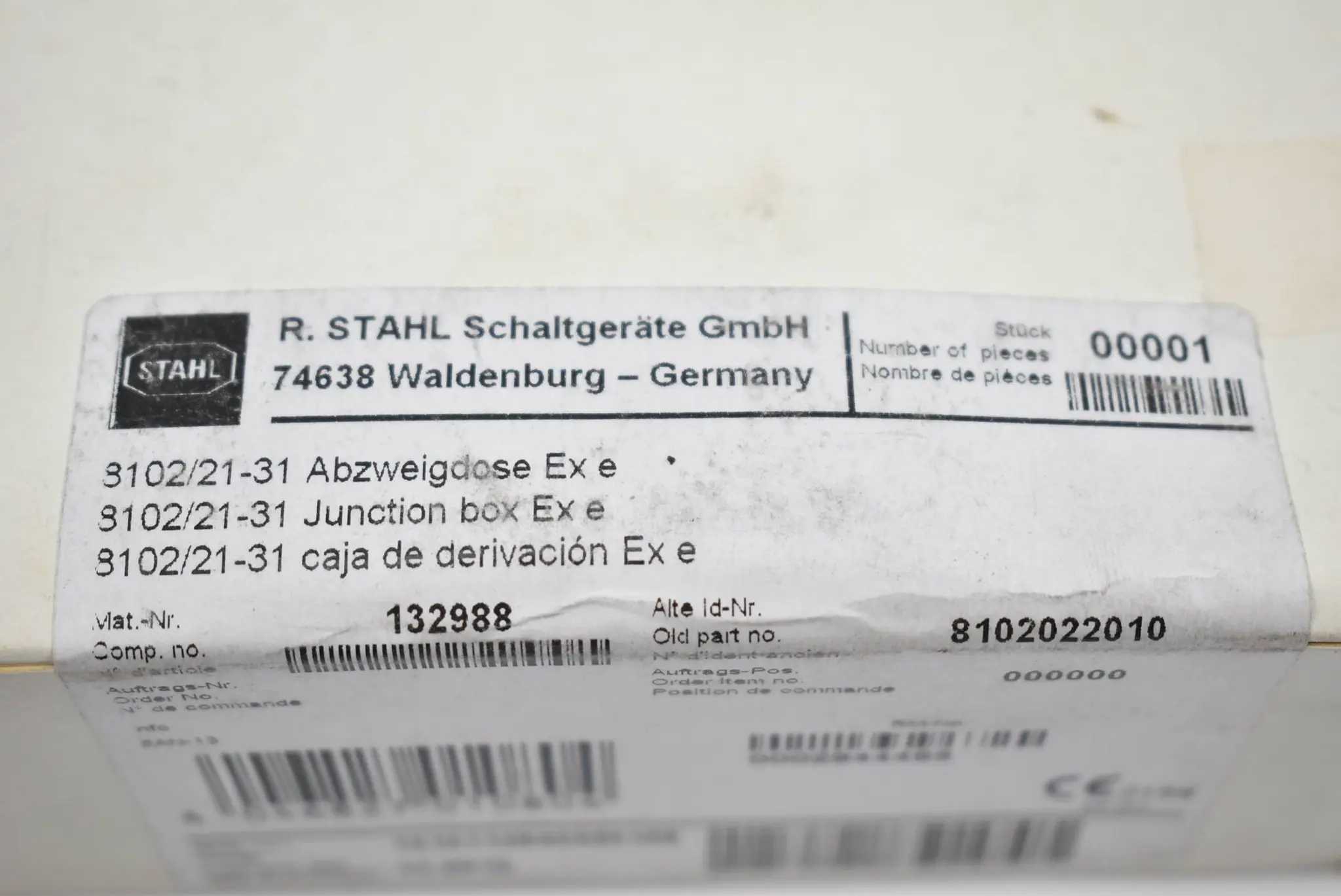 Produktfoto 1 von Stahl Abzweigdose Ex e 8102/21-31