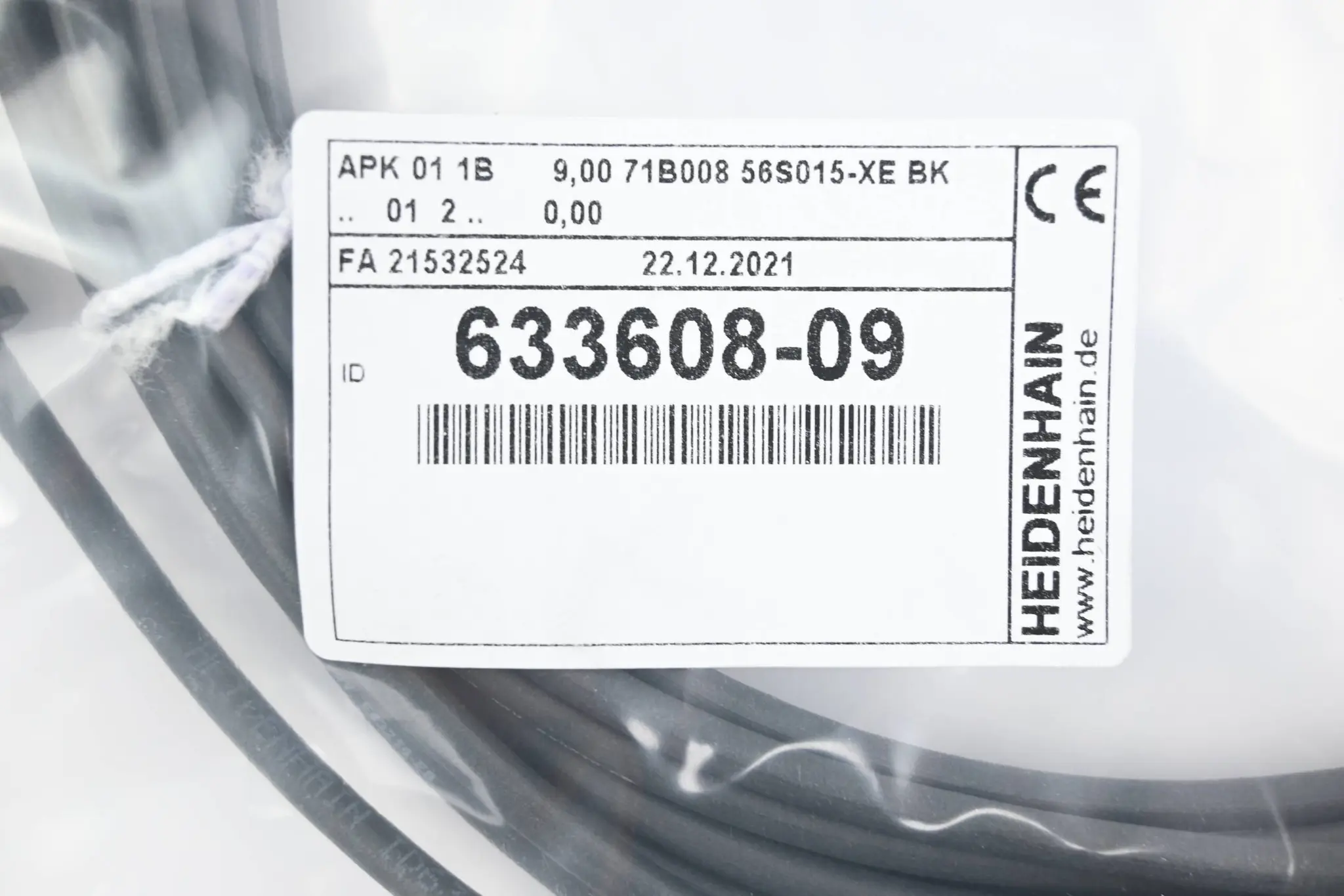 Produktfoto 1 von Heidenhain Adapterkabel zum Anschluss von Tastsystemen 633608-09 ( 633 608-09 )