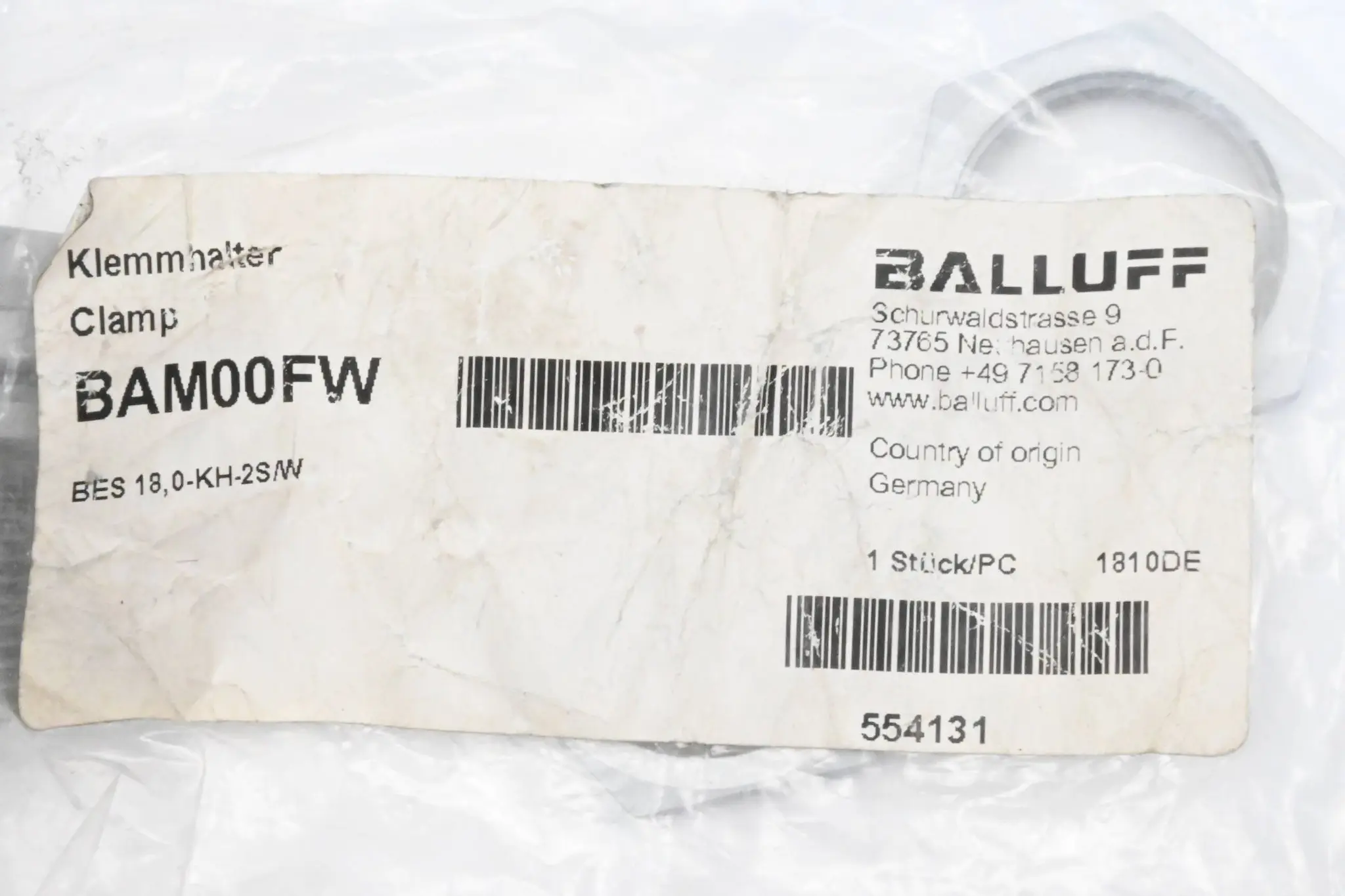 Produktfoto 1 von Balluff BAM00FW BAM00FW ( 554131 )