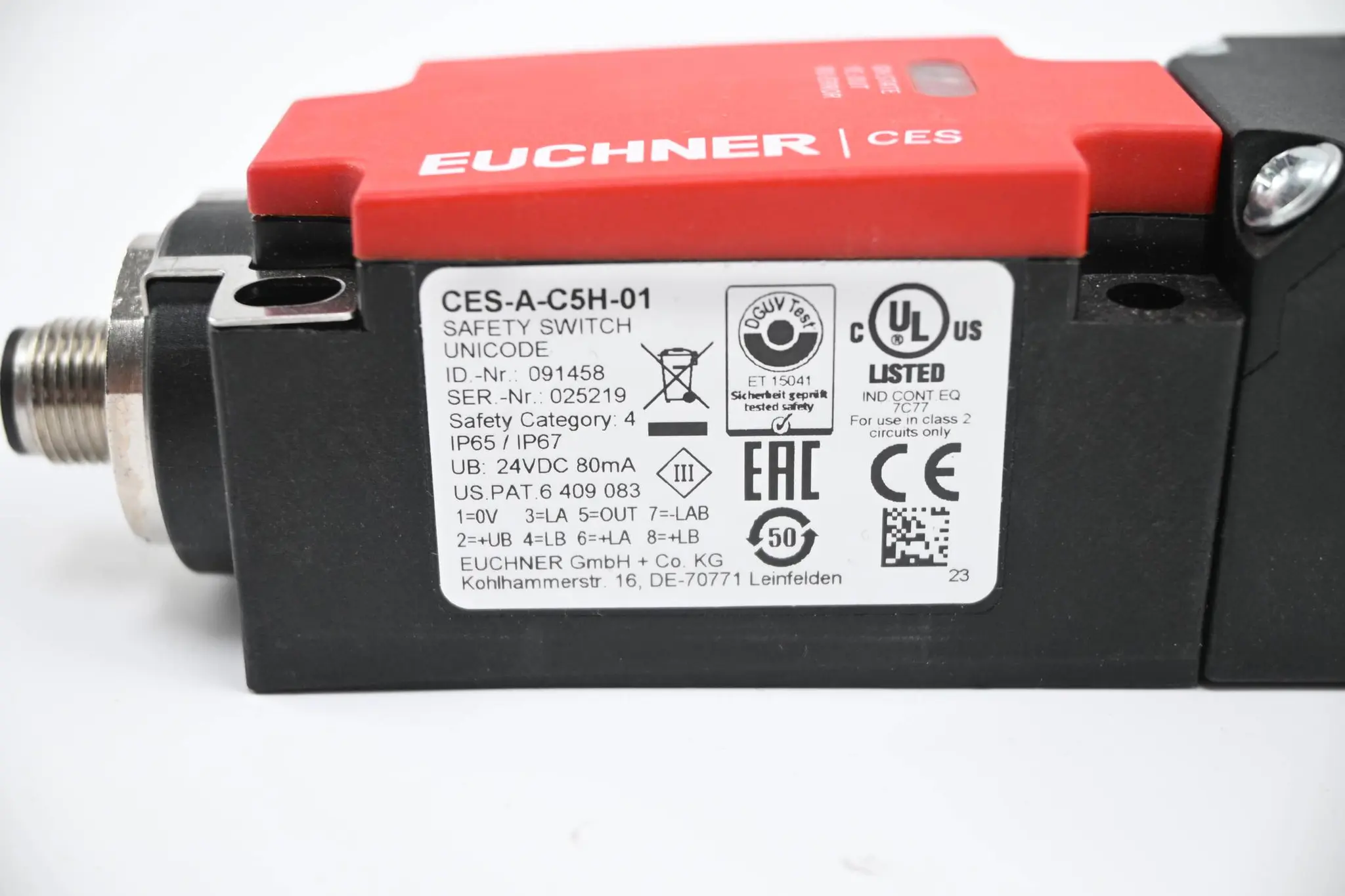Produktfoto 1 von Euchner Sicherheitsschalter CES-A-C5H-01 ( 091458 )