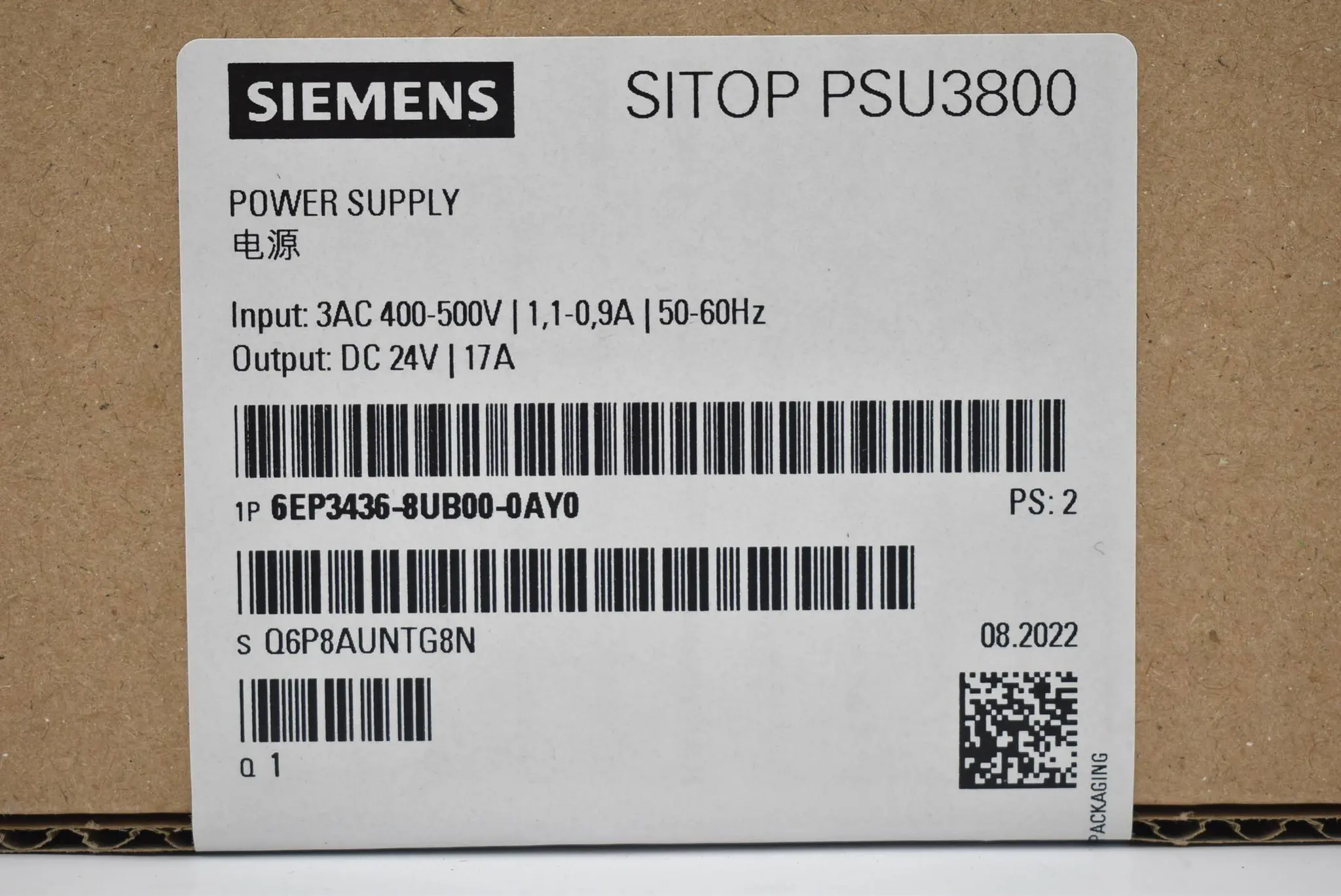 Produktfoto 1 von Siemens sitop PSU3800 6EP3 436-8UB00-0AY0 ( 6EP3436-8UB00-0AY0 )