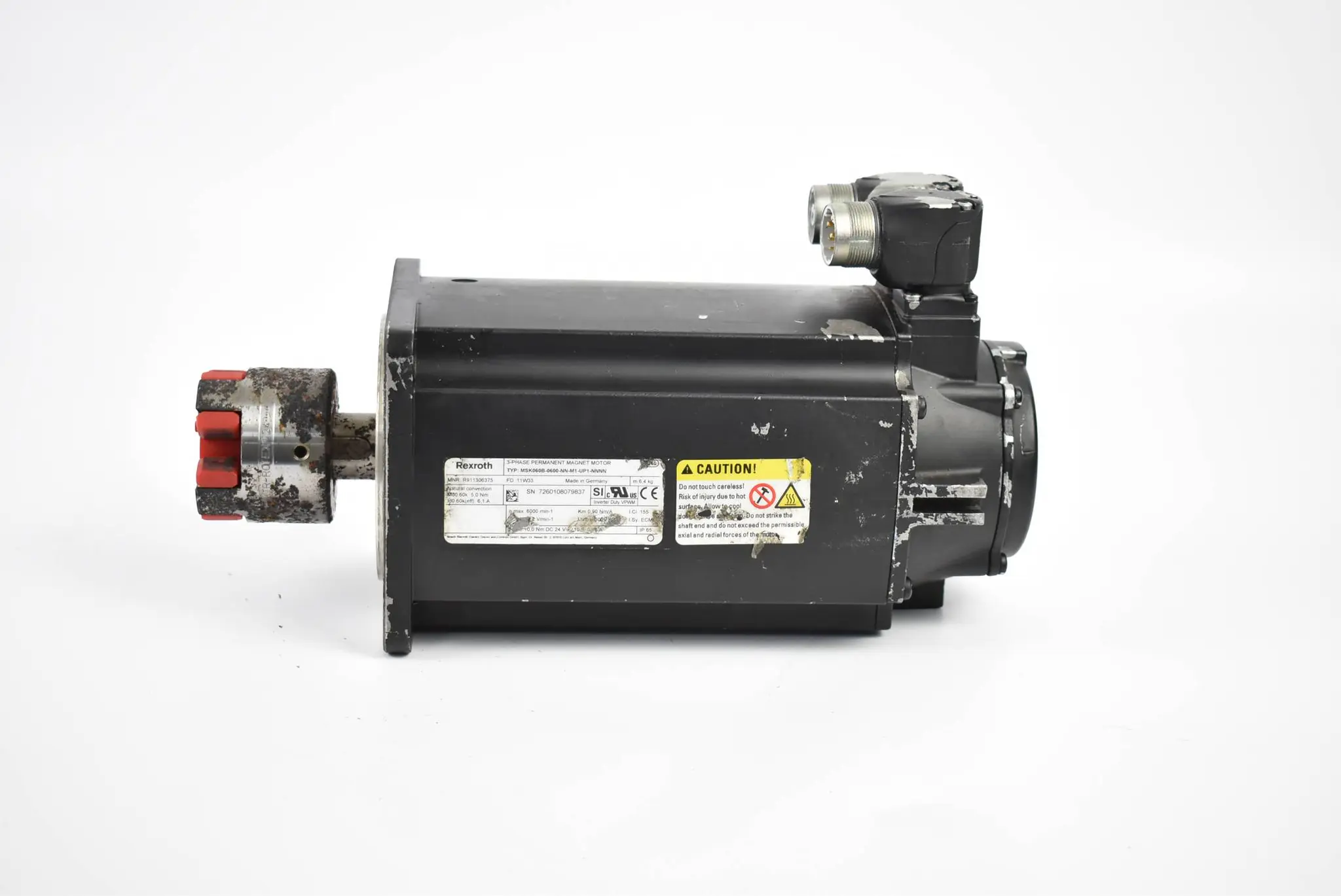 Produktfoto 1 von Rexroth Servomotor 5,0Nm 6,1A 6000rpm MSK060B-0600-NN-M1-UP1-NNNN ( R911306375 )