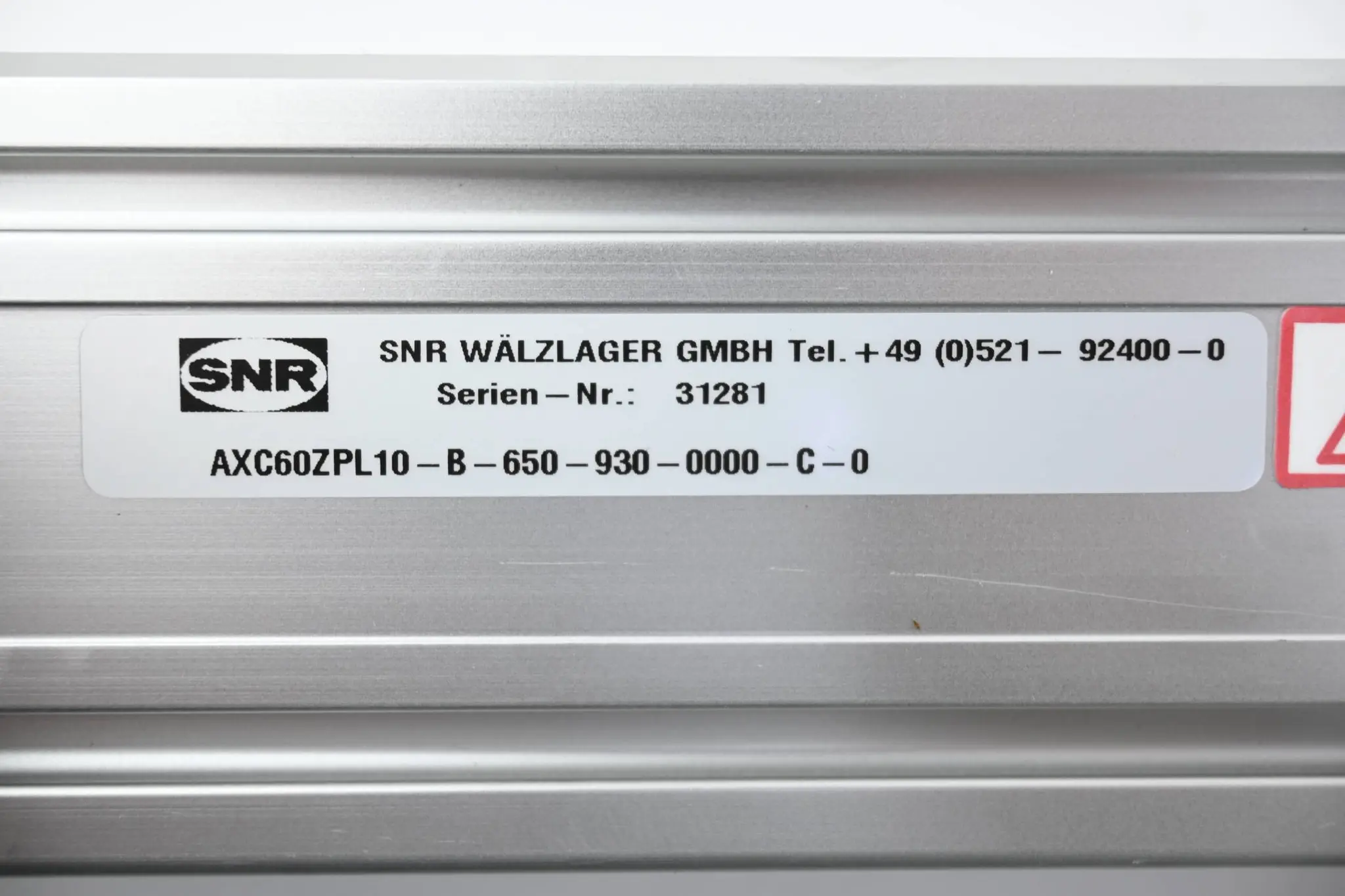 Produktfoto 1 von SNR Linearmodul AXC60ZPL10-B-650-930-0000-C-0