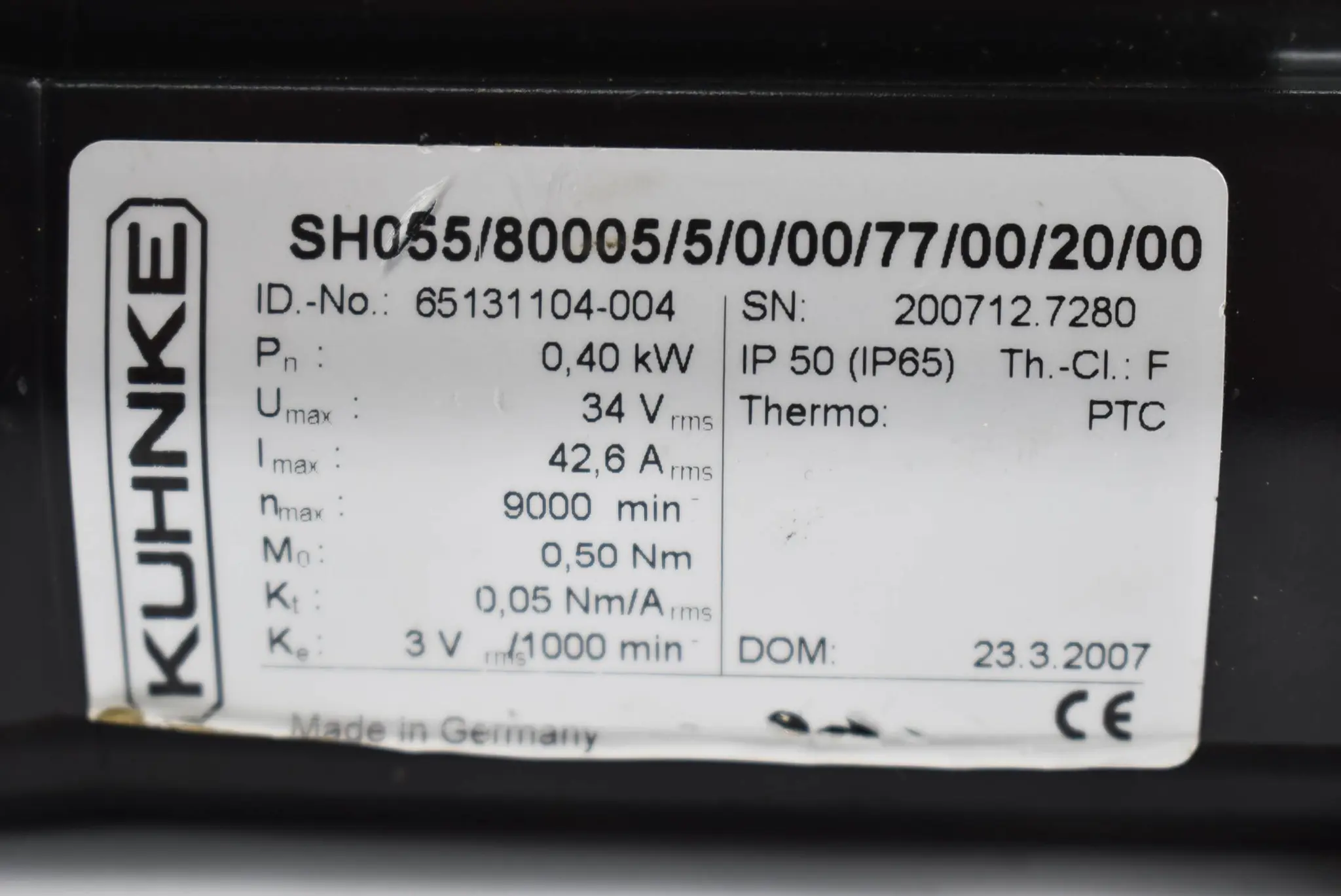 Produktfoto 1 von Kuhnke Servomotor SH055/80005/5/0/00/77/00/20/00 ( 65131104-004 )