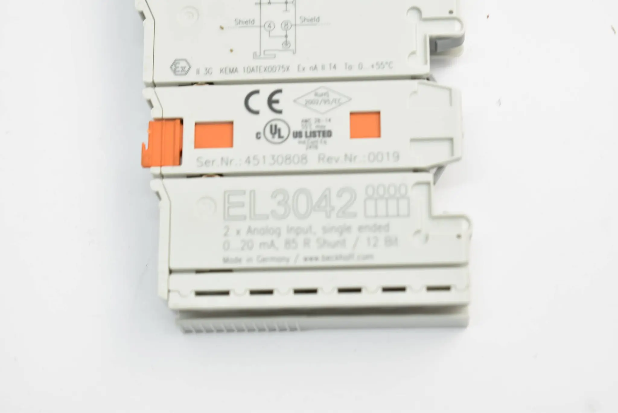 Produktfoto 1 von Beckhoff EtherCAT-Klemme 2-Kanal-Analog-Eingang EL3042 ( EL 3042 )
