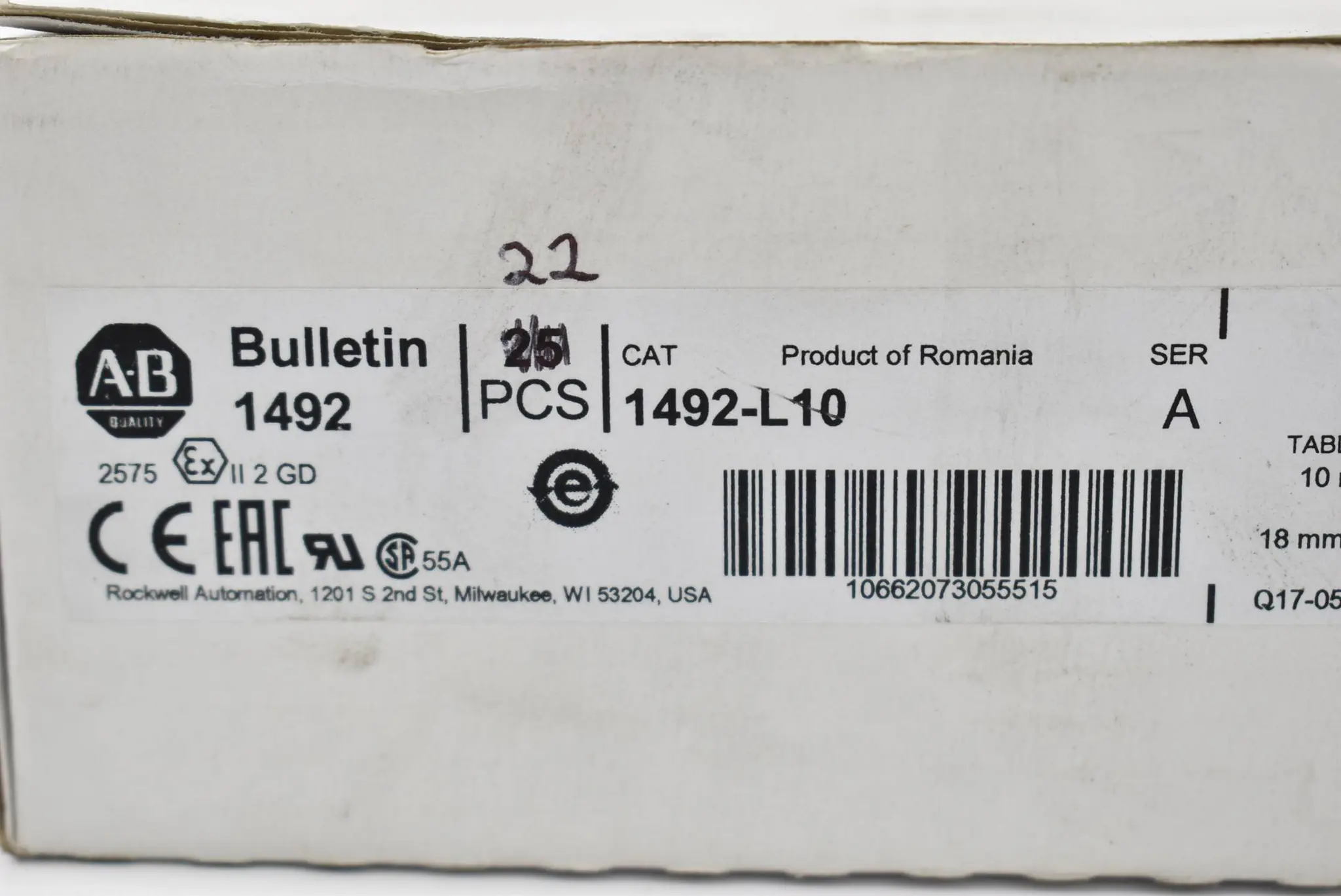 Produktfoto 1 von Allen-Bradley Terminal Blocks 22 Stück 1492-L10