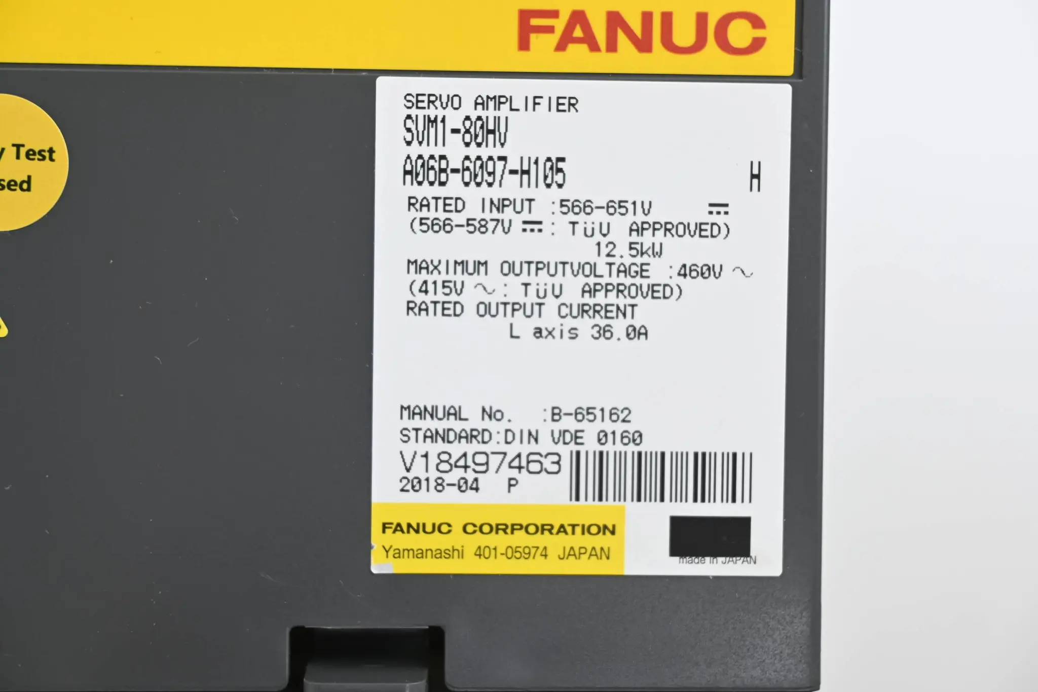 Produktfoto 1 von Fanuc Servoverstärker A06B-6097-H105