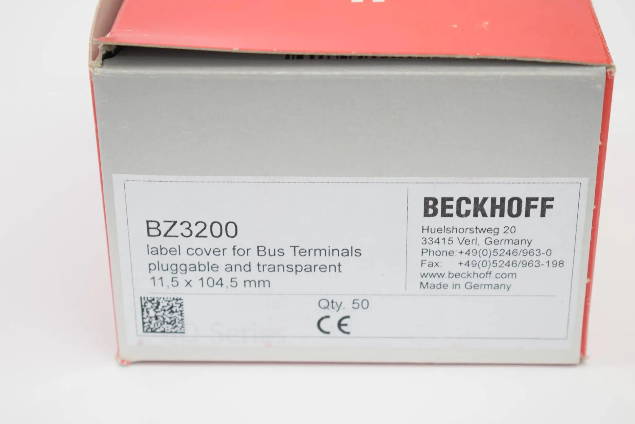 Produktfoto 1 von Beckhoff Etikettenabdeckung BZ3200
