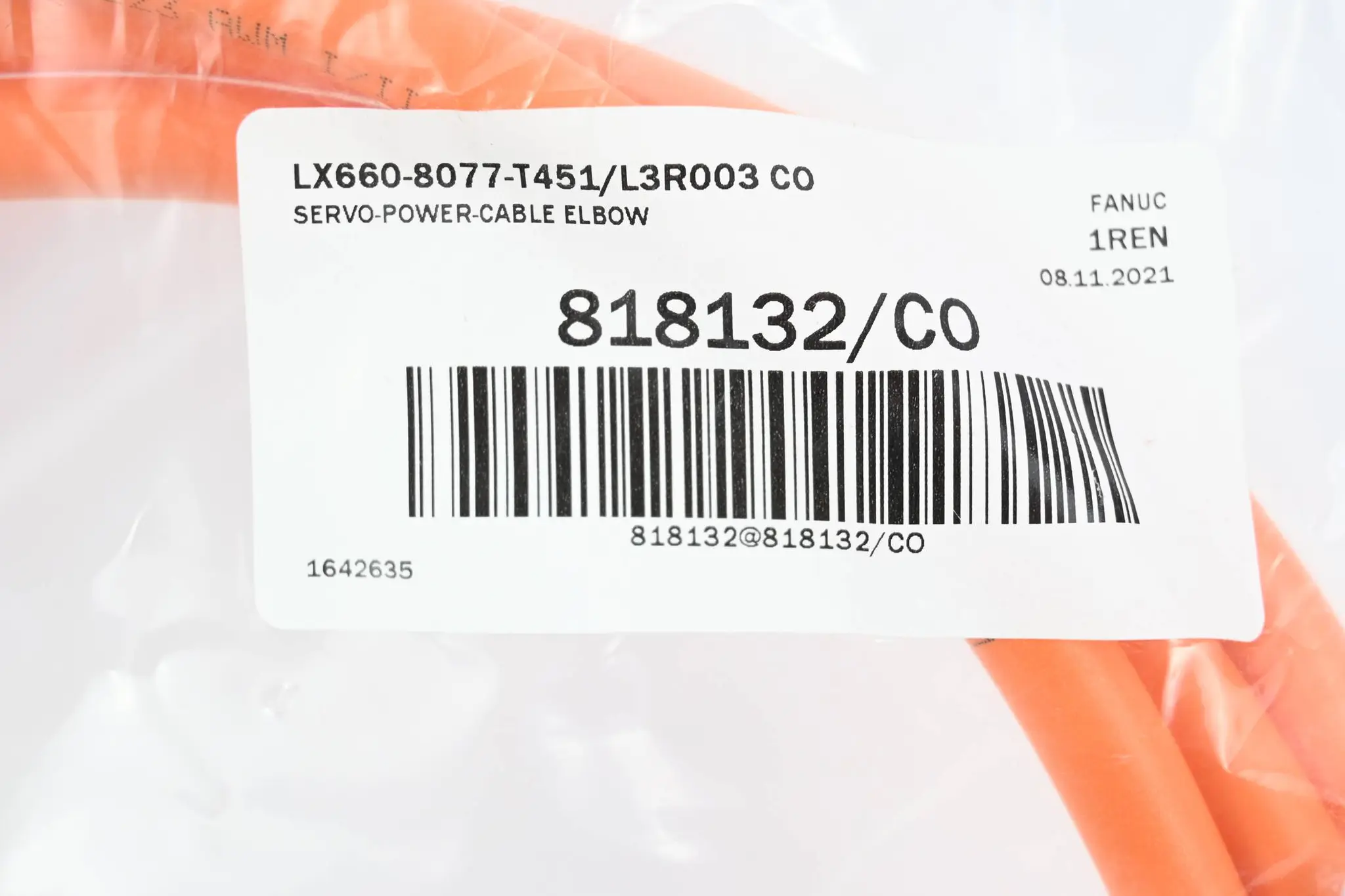 Produktfoto 1 von Fanuc Servo Power Kabel Elbow LX660-8077-T451/L3R003 CO ( 818132/CO )