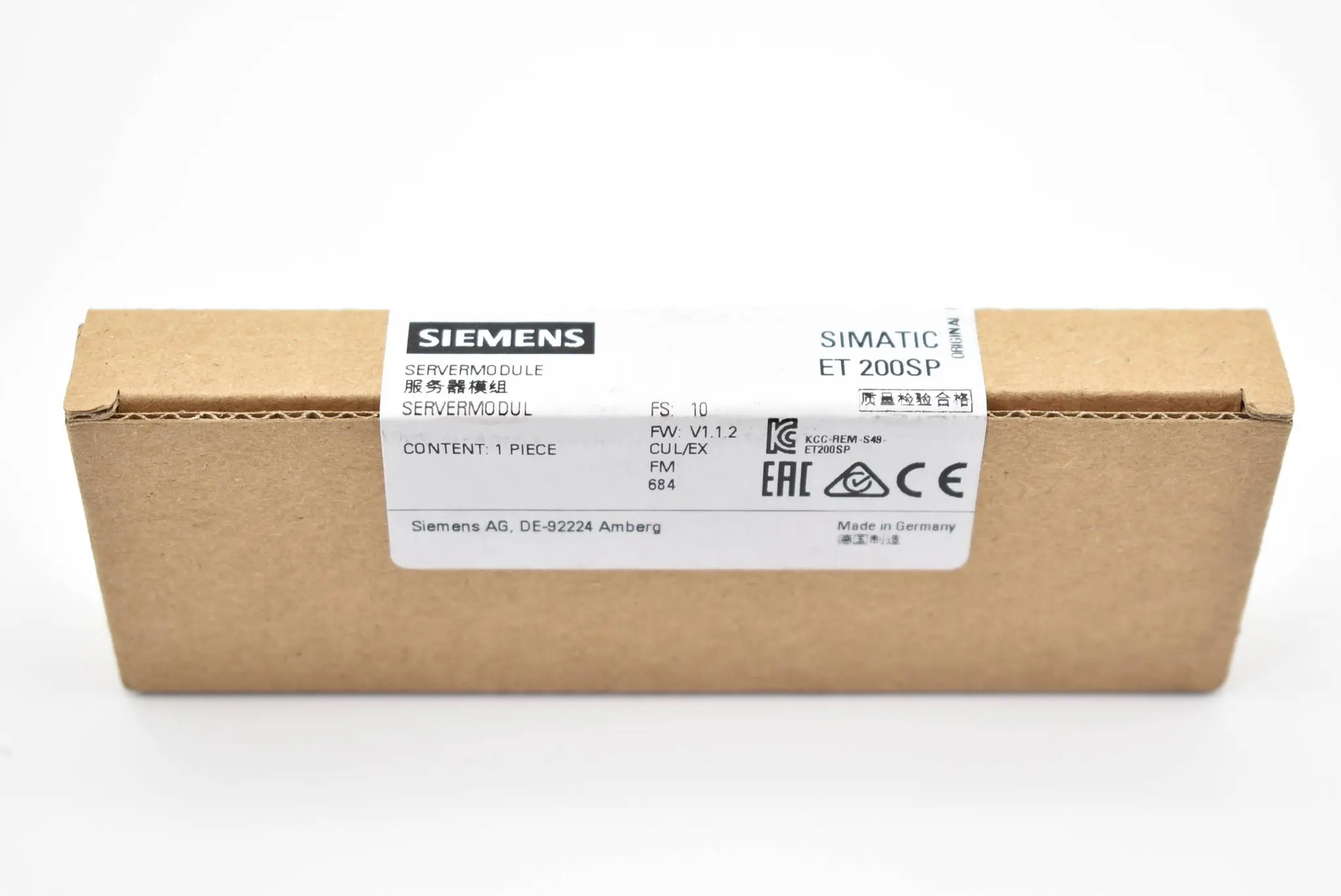 Produktfoto 1 von Siemens simatic S7 ET 200SP 6ES7 193-6PA00-0AA0 ( 6ES7193-6PA00-0AA0 ) E.10