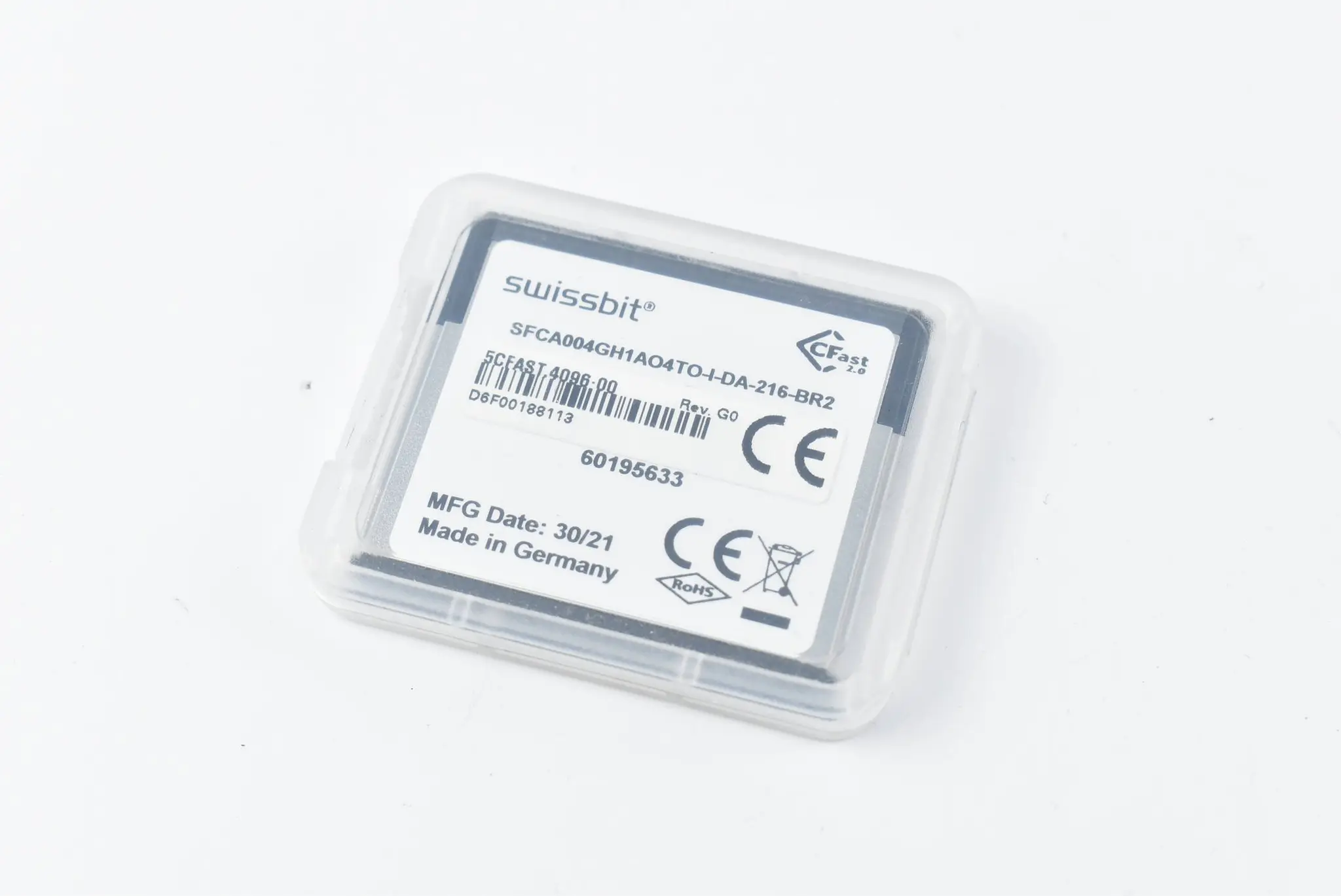 Produktfoto 1 von Swissbit CompactFlash Card 5CFAST.4096-00 ( SFCA004GH1AO4TO-I-DA-216-BR2 ) 4GB