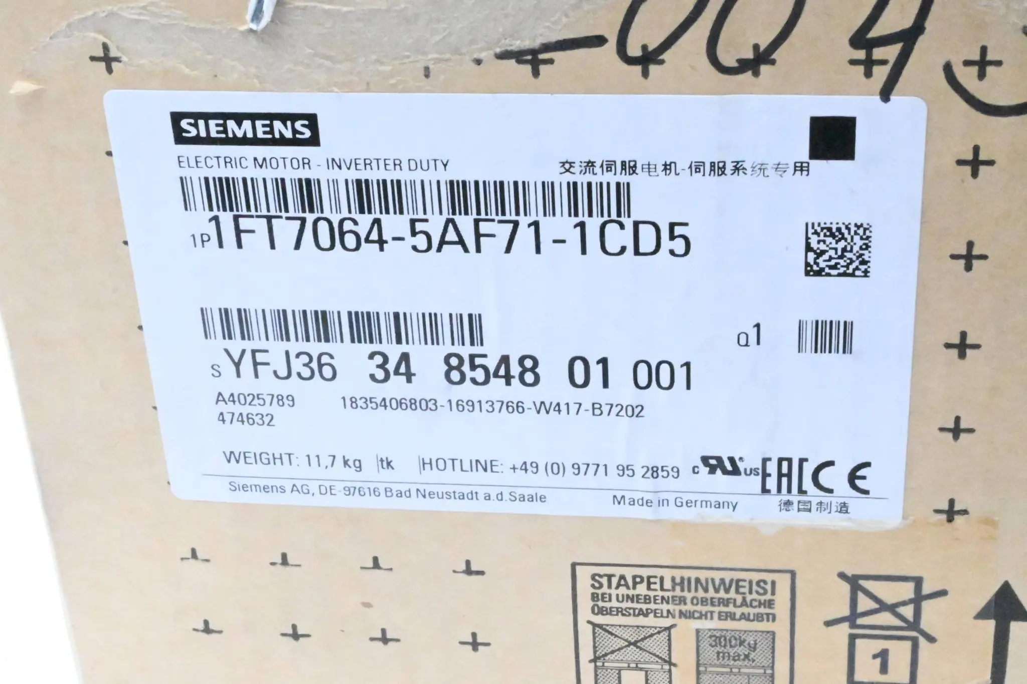 Produktfoto 1 von Siemens Simotics Synchronservomotor 1FT7064-5AF71-1CD5 ( 1FT7 064-5AF71-1CD5 )