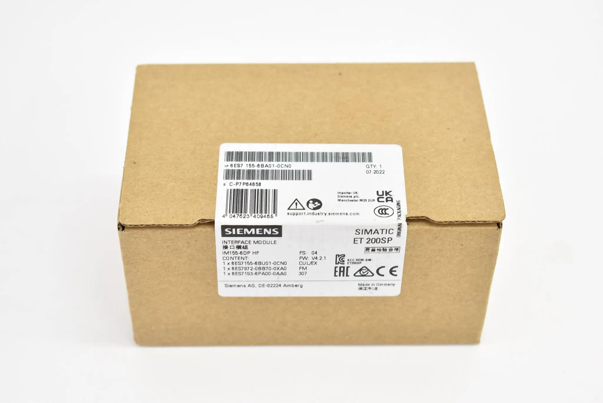 Produktfoto 1 von Siemens simatic ET200SP 6ES7 155-6BA01-0CN0 ( 6ES7155-6BA01-0CN0 )