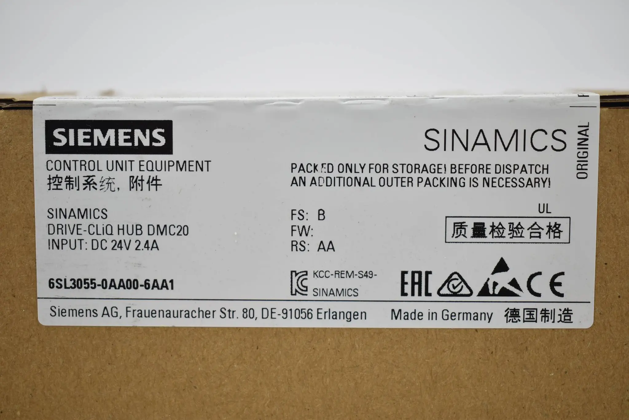 Produktfoto 1 von Siemens sinamics Drive-CLiQ Modul 6SL3 055-0AA00-6AA1 ( 6SL3055-0AA00-6AA1 ) E.B