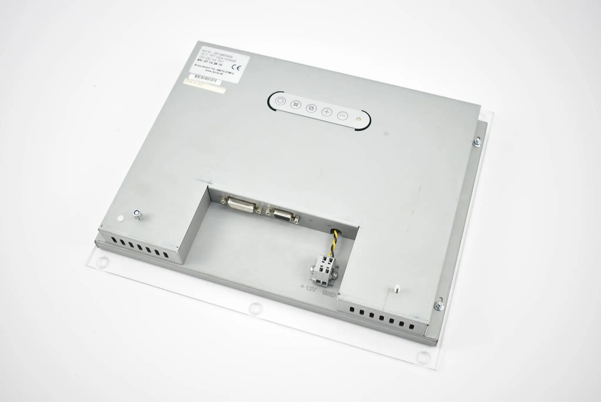 Produktfoto 1 von Enna 12,1" TFT VGA HOM43 0510853009 ( 12V mit TNT ) + Plexiglasscheibe