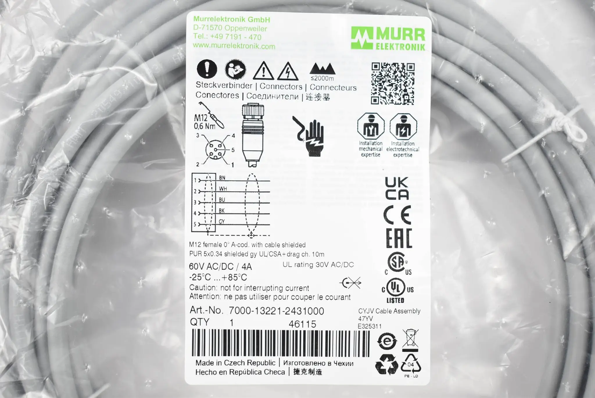 Produktfoto 1 von Murr Elektronik Steckverbinder 7000-13221-2431000 ( 46115 )