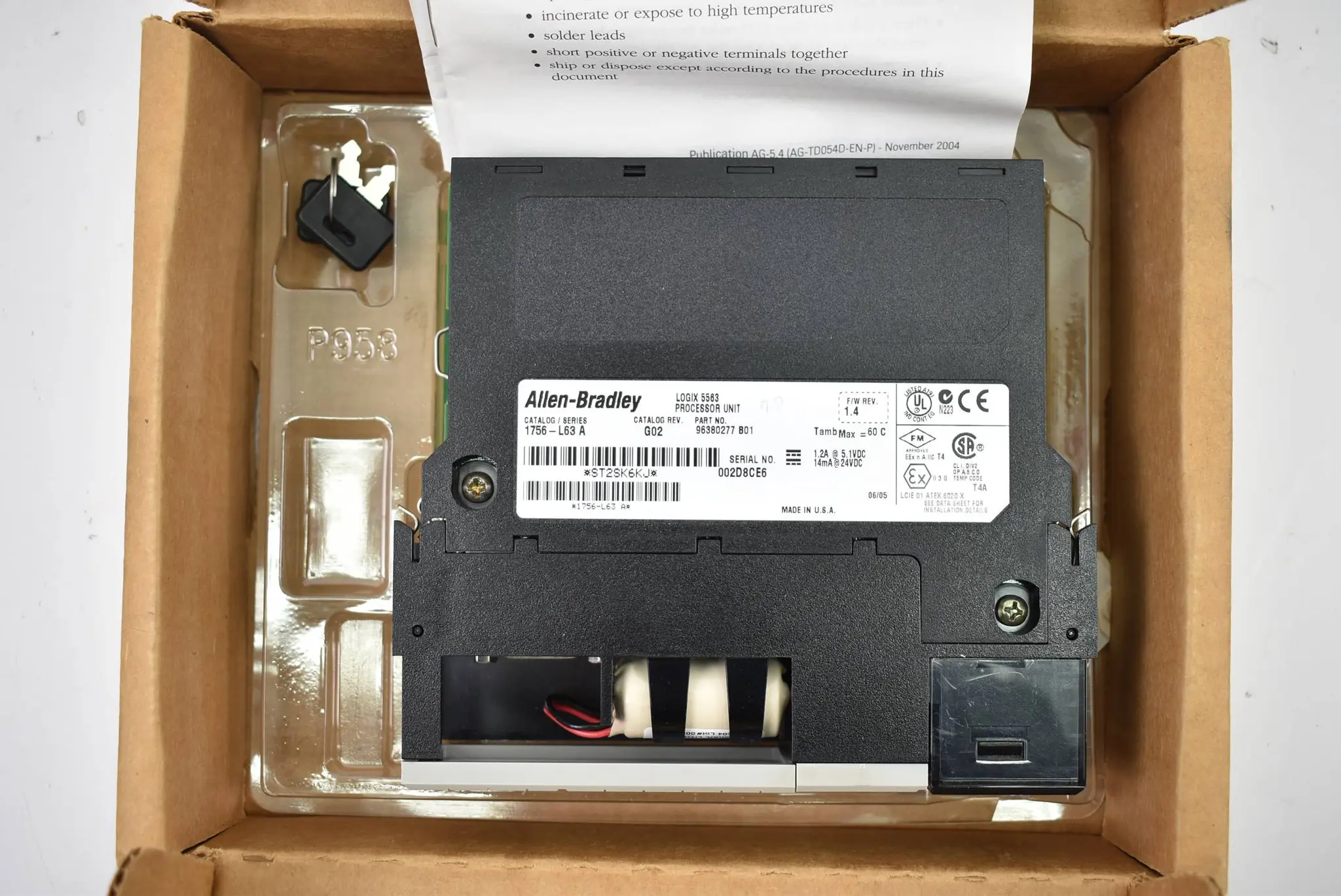 Produktfoto 1 von Allen-Bradley Prozessoreinheit SPS 1756L63