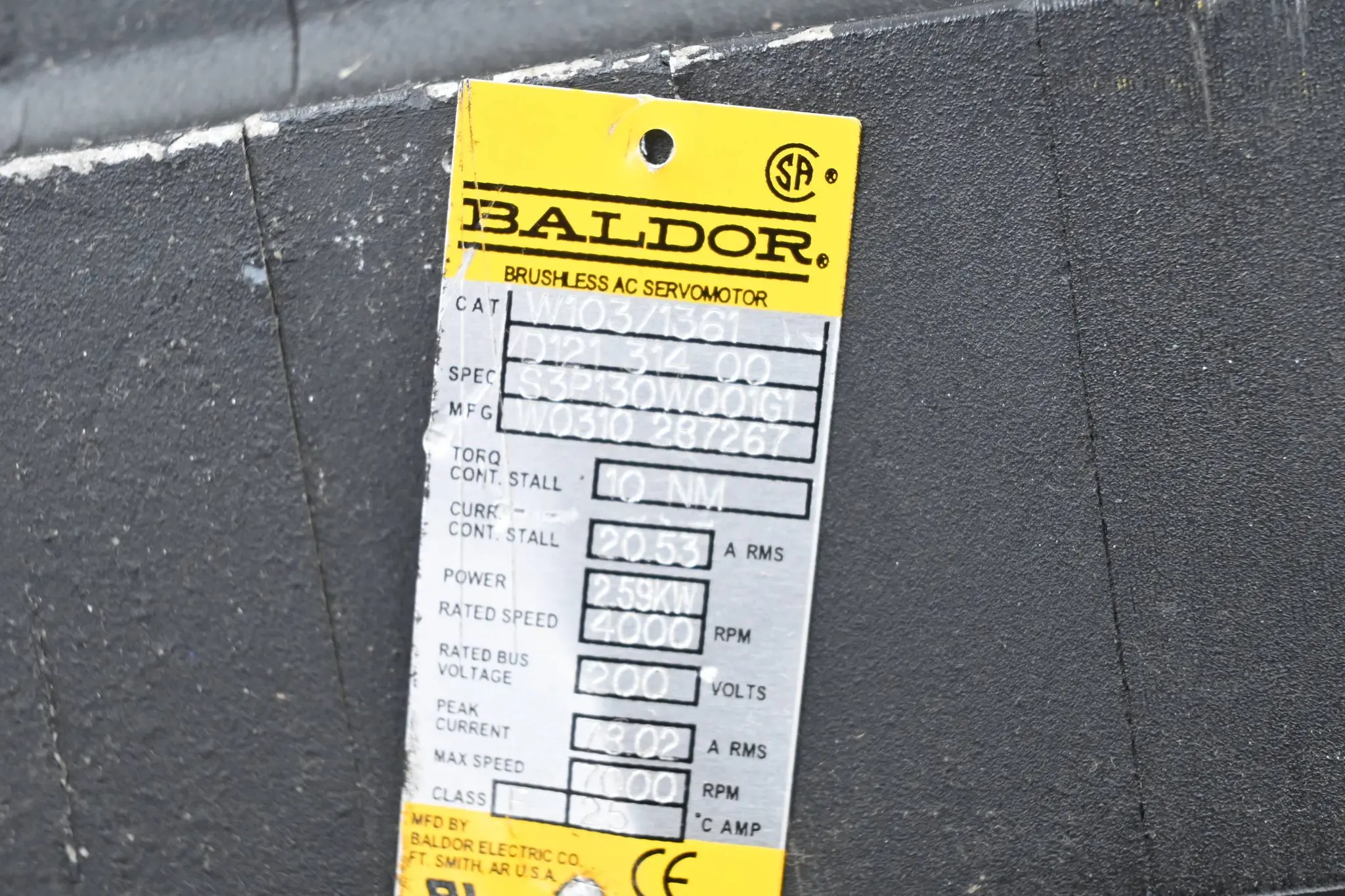 Produktfoto 1 von Baldor Servomotor D121 314 00